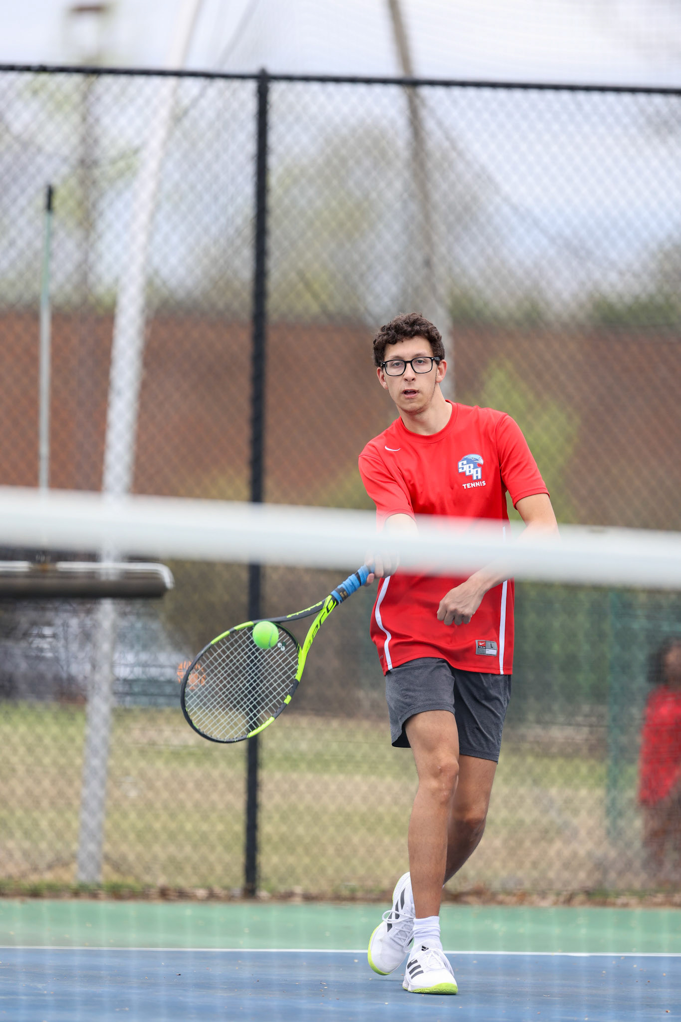 St. Benedict Tennis vs Brighton Cardinals on Wednesday April 6, 2022 at St. Benedict At Auburndale High School in Memphis, TN. (Ryan Beatty/SBA)