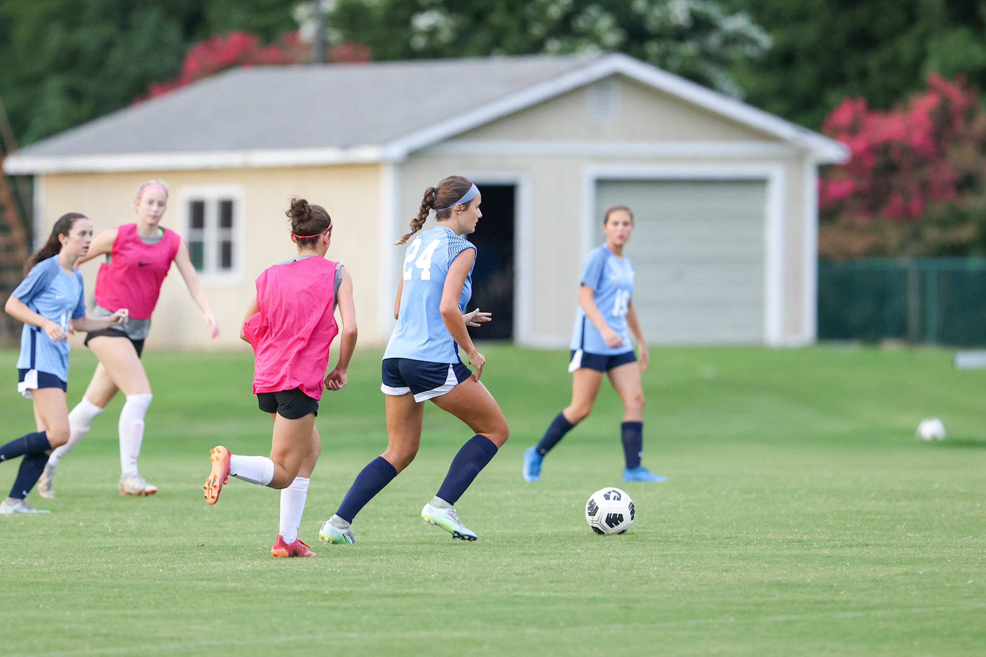 SBA Soccer vs ECS in a preseason match at St. Benedict on August 4, 2022.(Ryan Beatty/SBA)