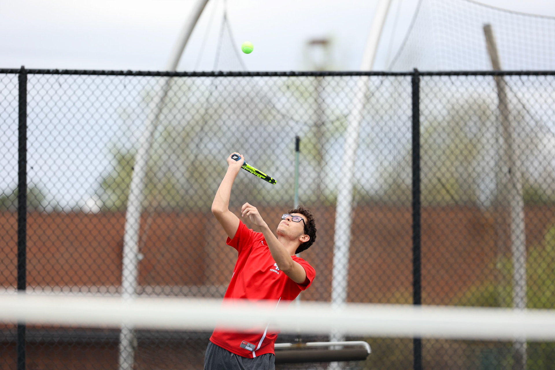 St. Benedict Tennis vs Brighton Cardinals on Wednesday April 6, 2022 at St. Benedict At Auburndale High School in Memphis, TN. (Ryan Beatty/SBA)