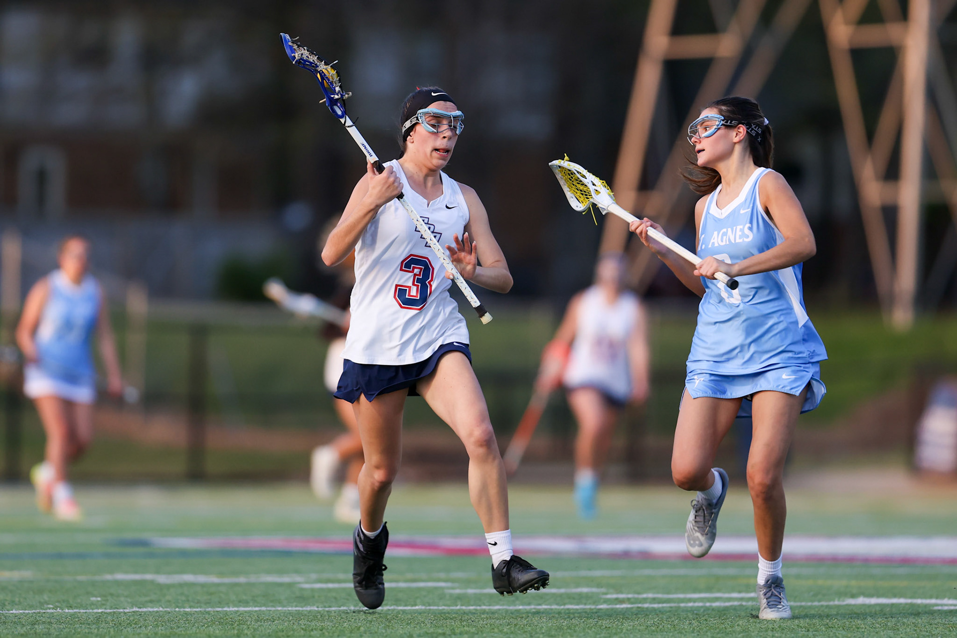 St. Benedict Girls Lacrosse vs St. Agnes on Senior Night at St. Benedict at Auburndale in Memphis, TN on April 19, 2022. (Ryan Beatty/SBA)