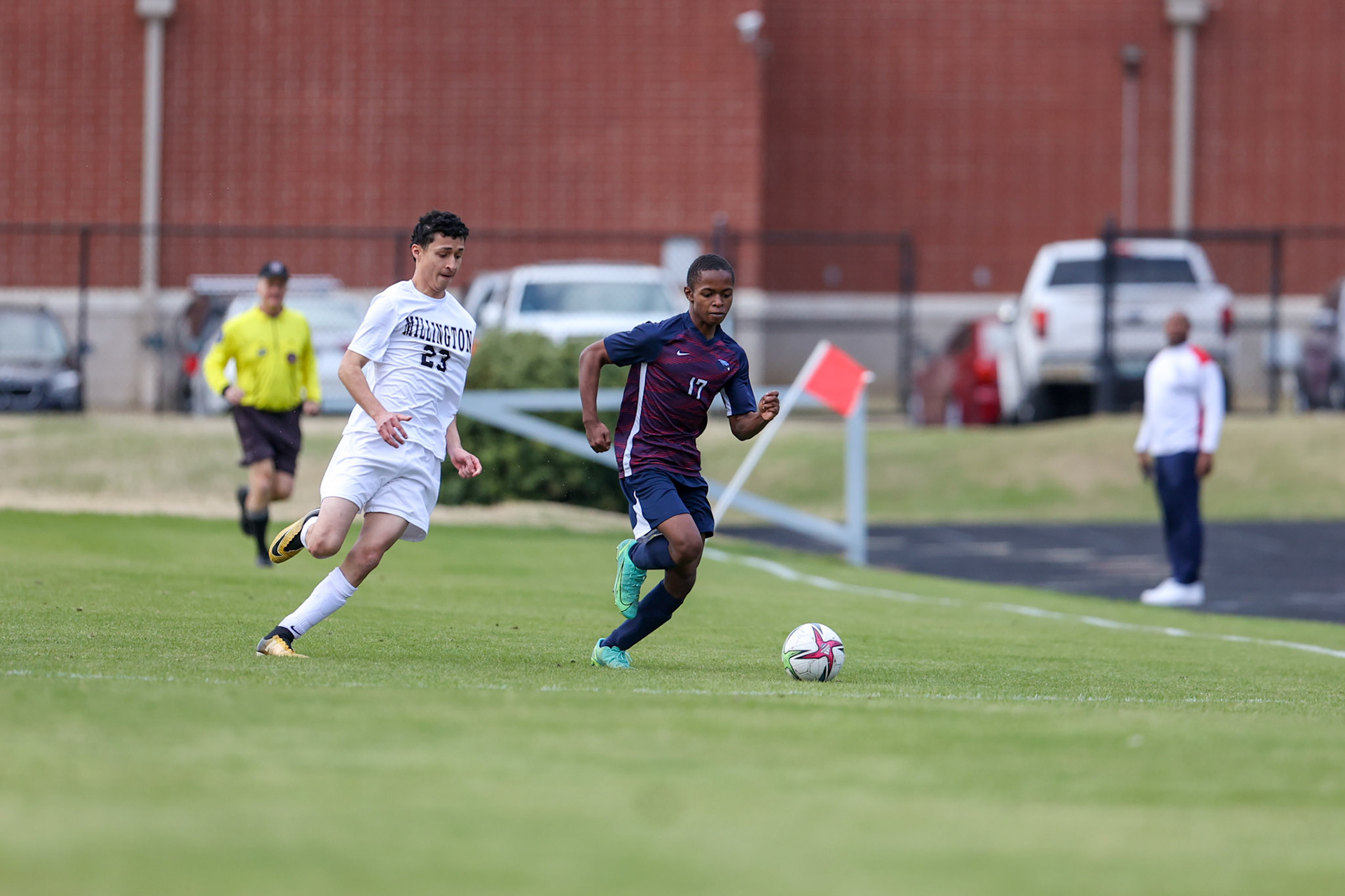 St. Benedict Soccer vs Millington on April 7, 2022 at St. Benedict At Auburndale High School in Memphis, TN. (Ryan Beatty/SBA)