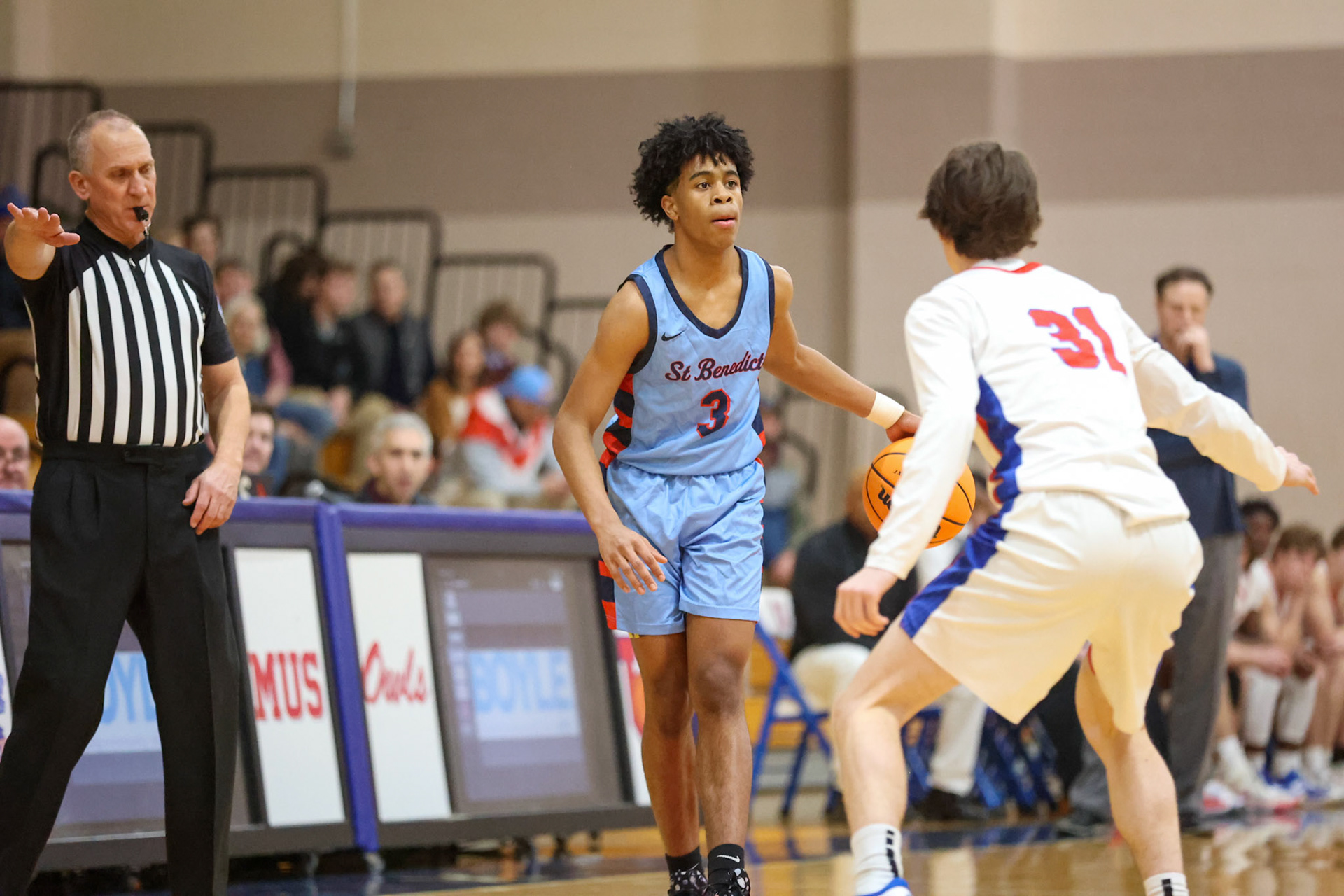 SBA Boys Basketball at MUS. (Ryan Beatty Photo)