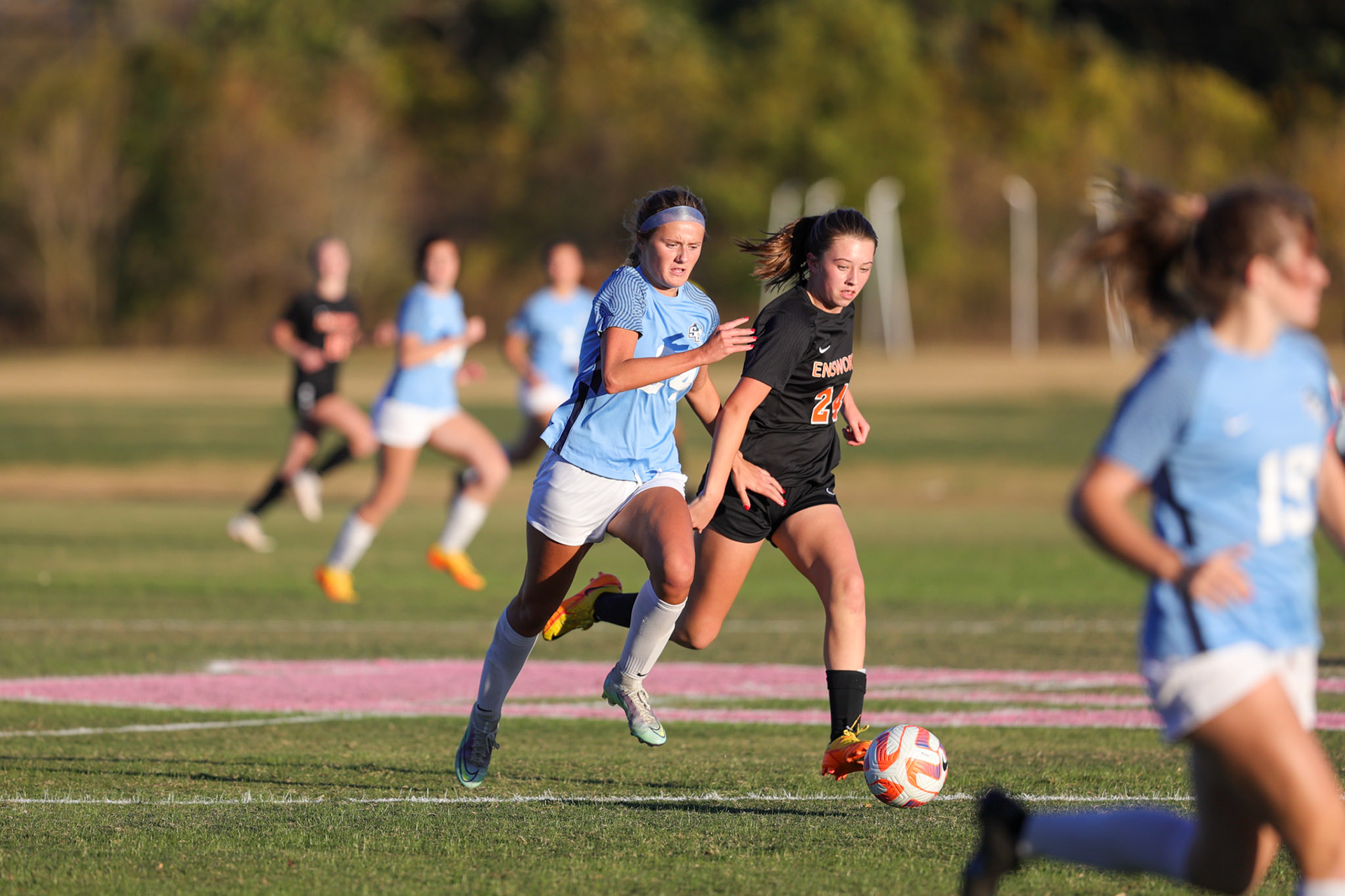 SBA Girl’s Soccer vs. Ensworth in the first round of the TSSAA State Tournament in Nashville, TN, on Oct. 17, 2022. (Ryan Beatty/SBA)