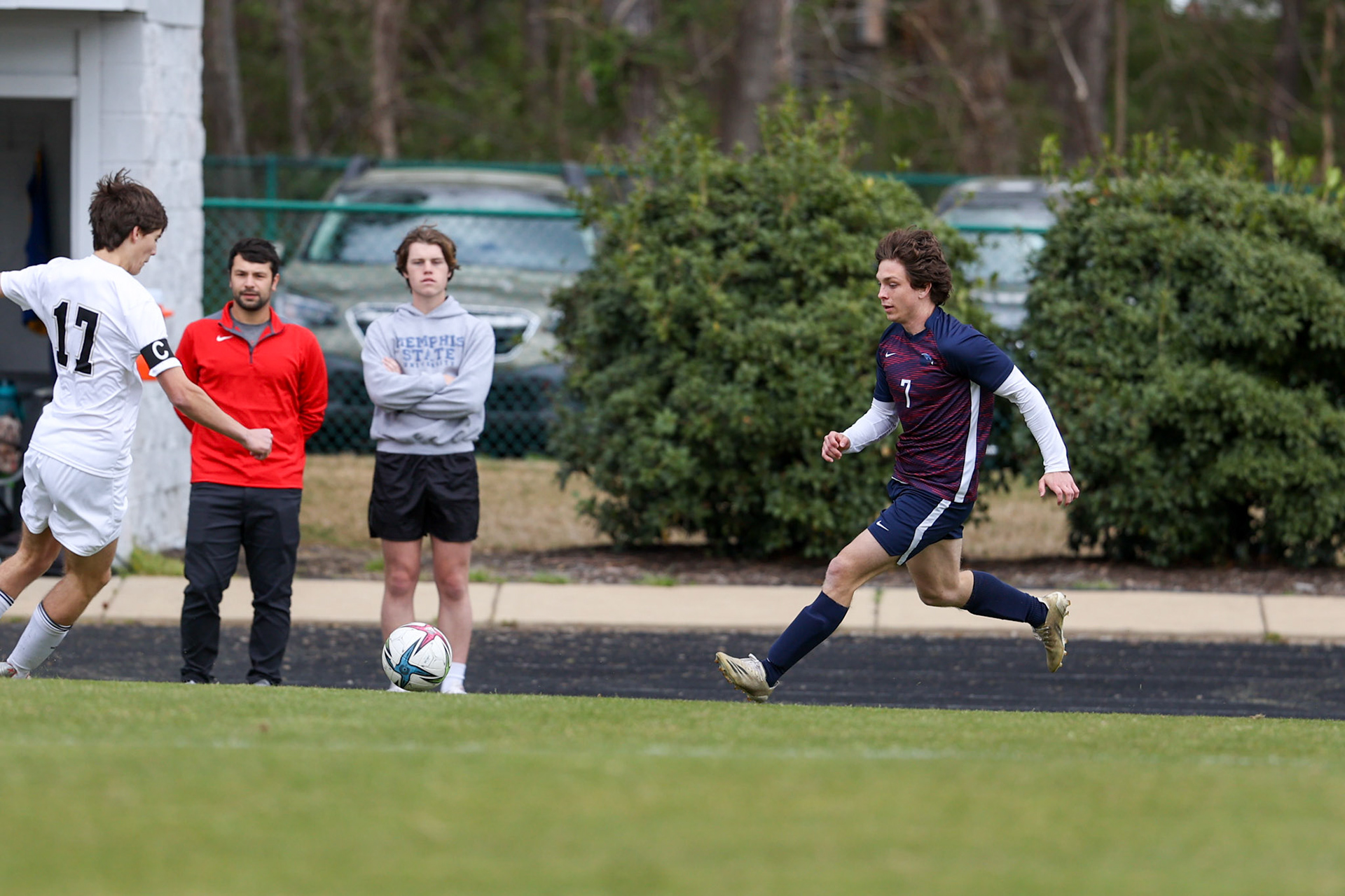 St. Benedict Soccer vs Millington on April 7, 2022 at St. Benedict At Auburndale High School in Memphis, TN. (Ryan Beatty/SBA)