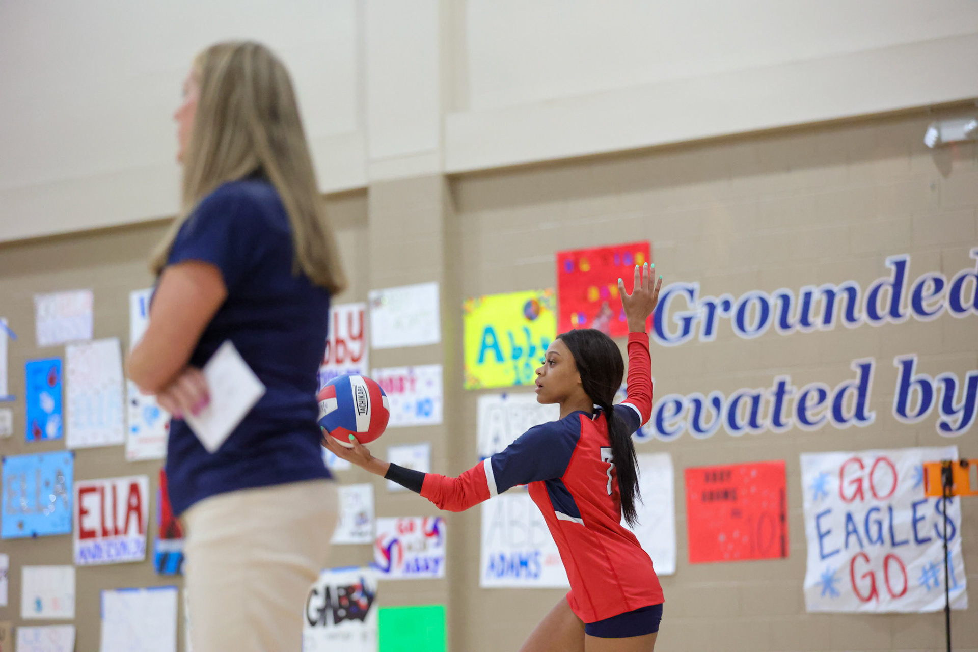 St. Benedict Volleyball vs White Station at St. Benedict at Auburndale in Memphis, TN on Thursday, September 22, 2022. (Ryan Beatty/SBA)