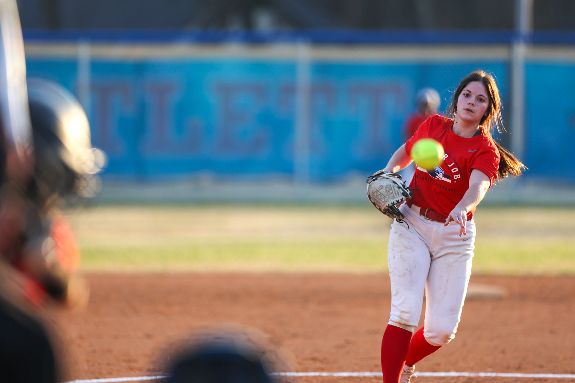 St. Benedict Softball vs Bartlett High School on March 3, 2022 at W.J. Freeman Park in Memphis, TN (Ryan Beatty/SBA)