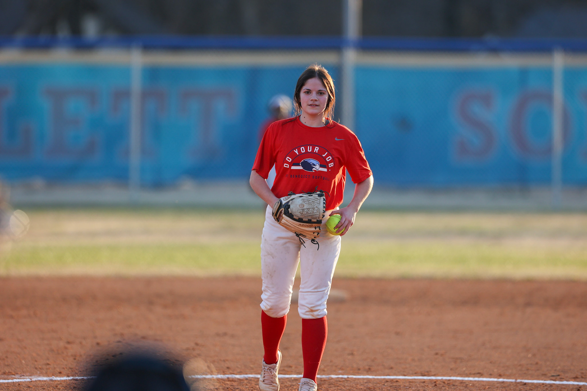St. Benedict Softball vs Bartlett High School on March 3, 2022 at W.J. Freeman Park in Memphis, TN (Ryan Beatty/SBA)