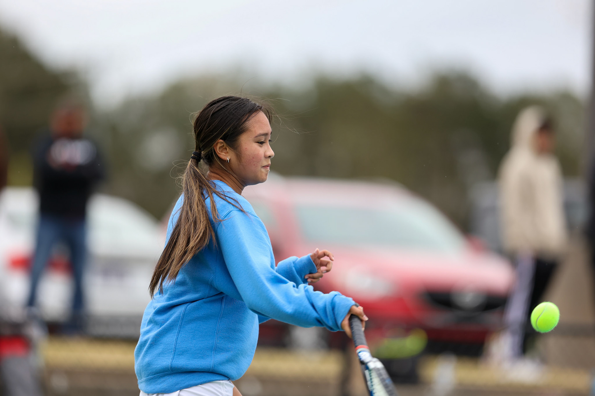 St. Benedict Tennis vs Brighton Cardinals on Wednesday April 6, 2022 at St. Benedict At Auburndale High School in Memphis, TN. (Ryan Beatty/SBA)