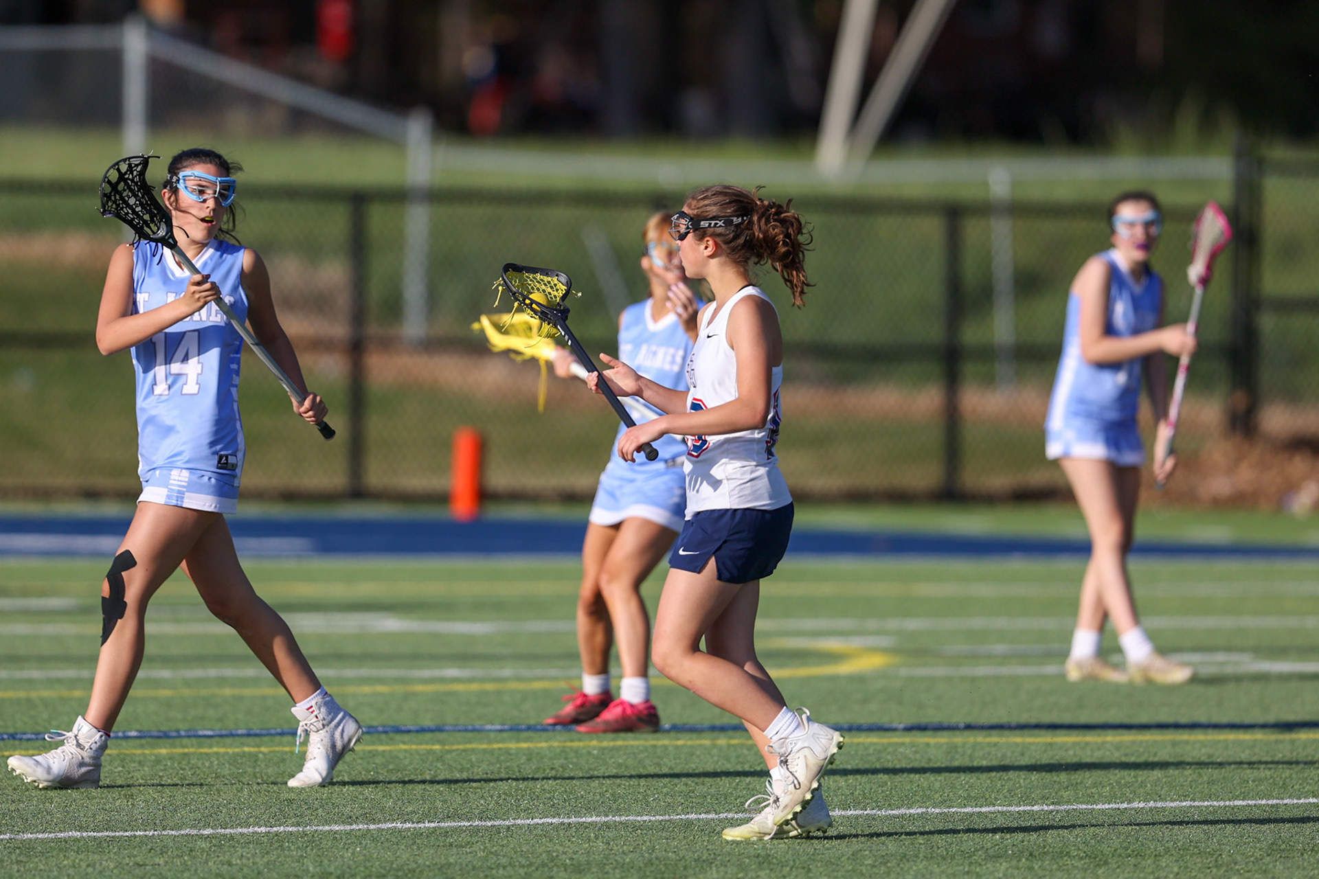 St. Benedict Girls Lacrosse vs St. Agnes on Senior Night at St. Benedict at Auburndale in Memphis, TN on April 19, 2022. (Ryan Beatty/SBA)