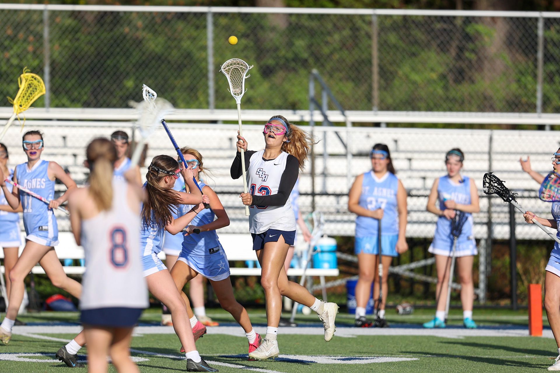 St. Benedict Girls Lacrosse vs St. Agnes on Senior Night at St. Benedict at Auburndale in Memphis, TN on April 19, 2022. (Ryan Beatty/SBA)