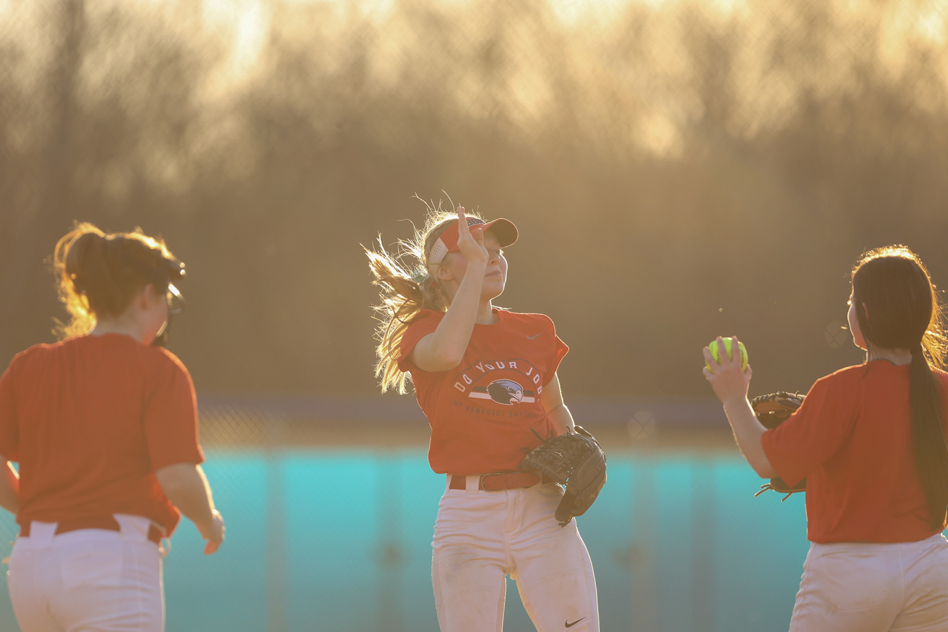 St. Benedict Softball vs Bartlett High School on March 3, 2022 at W.J. Freeman Park in Memphis, TN (Ryan Beatty/SBA)