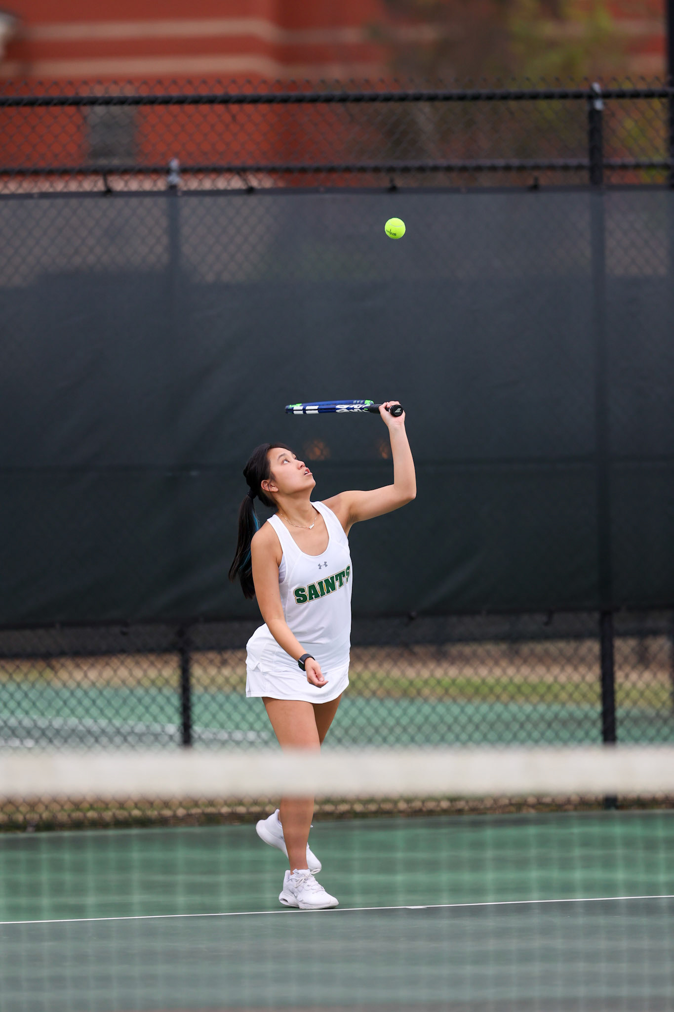 St. Benedict Tennis vs Briarcrest at Briarcrest Christian School on April 12, 2022 in Memphis, TN. (Ryan Beatty/SBA)