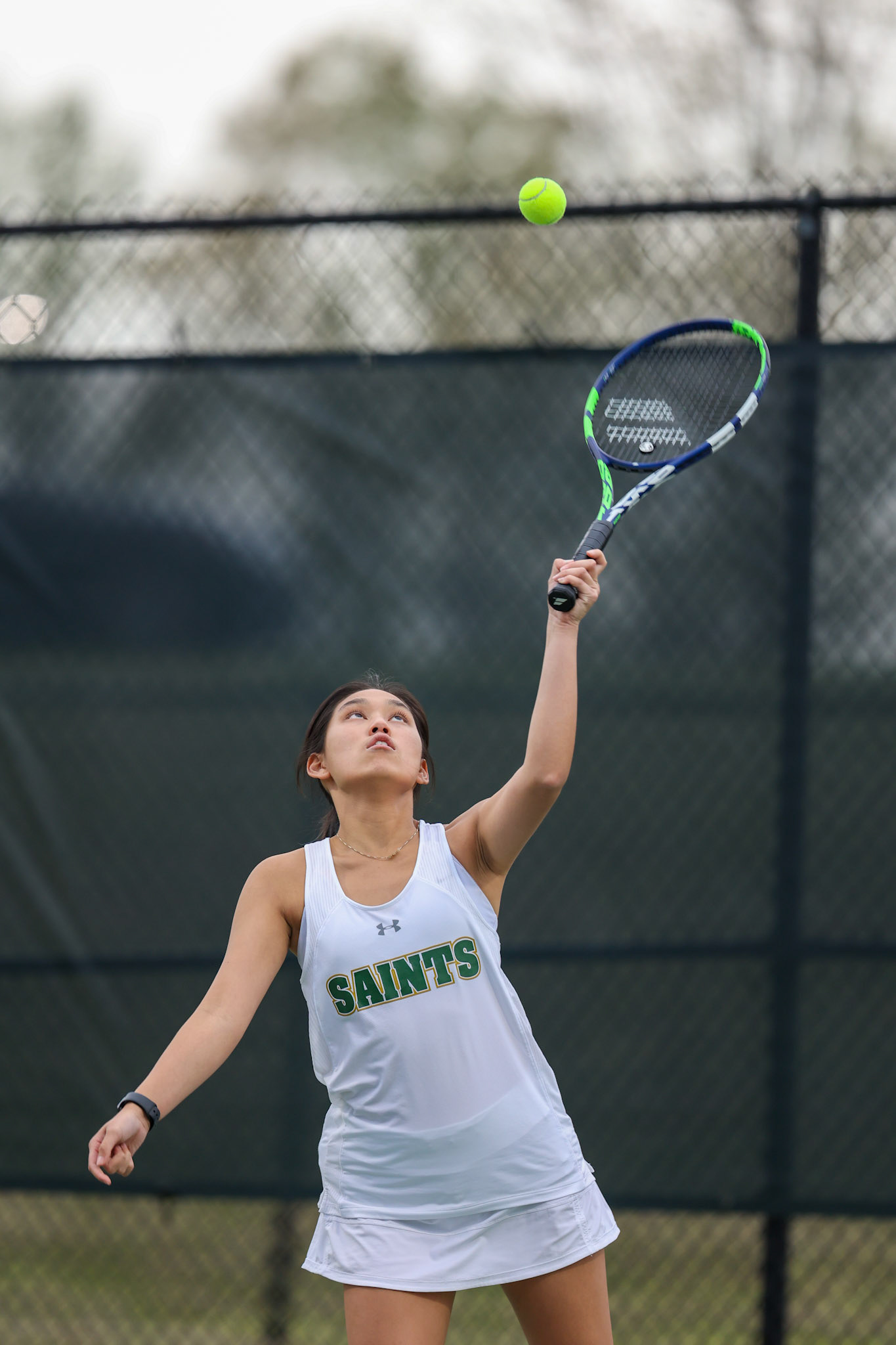 St. Benedict Tennis vs Briarcrest at Briarcrest Christian School on April 12, 2022 in Memphis, TN. (Ryan Beatty/SBA)