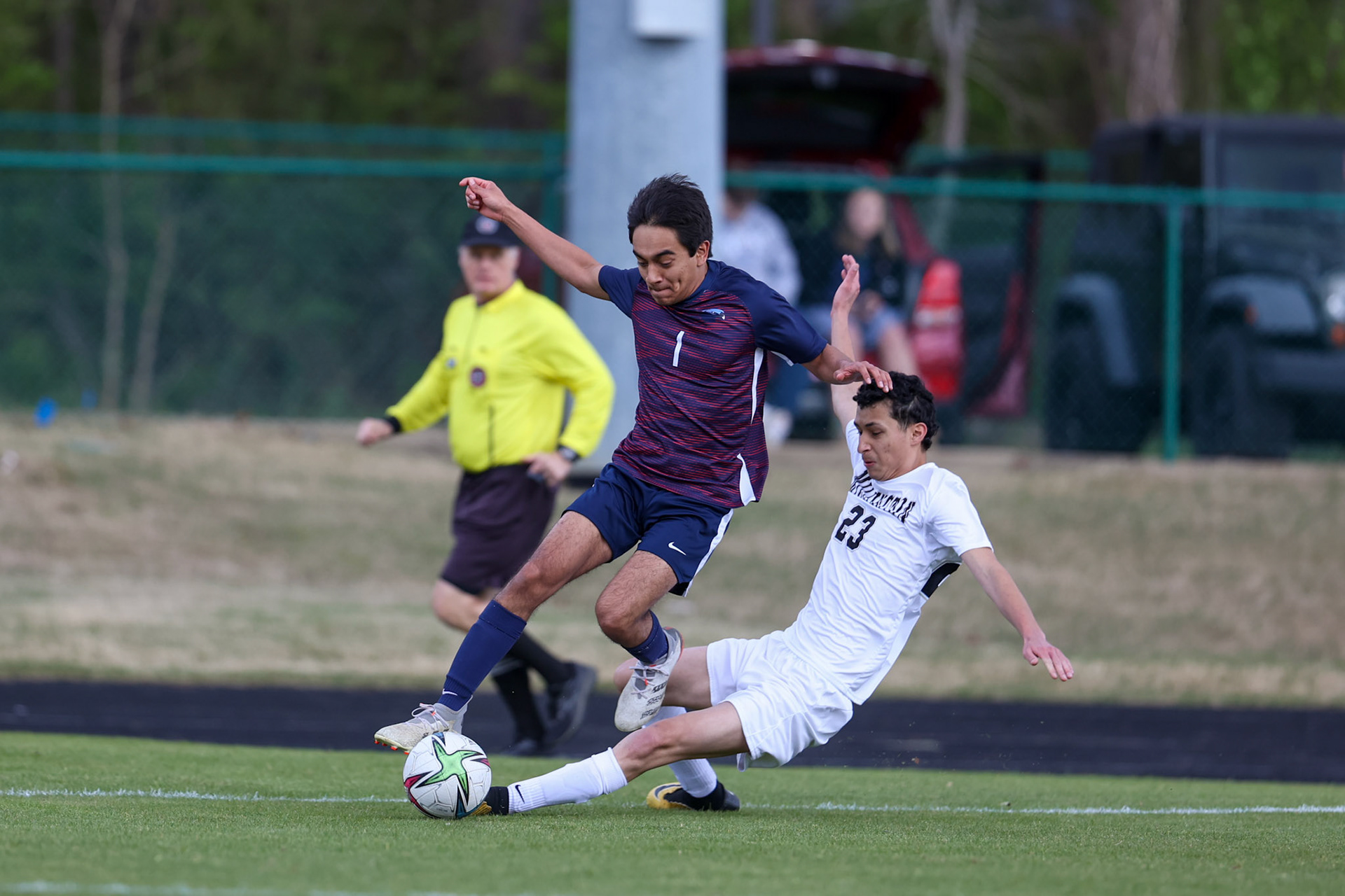 St. Benedict Soccer vs Millington on April 7, 2022 at St. Benedict At Auburndale High School in Memphis, TN. (Ryan Beatty/SBA)
