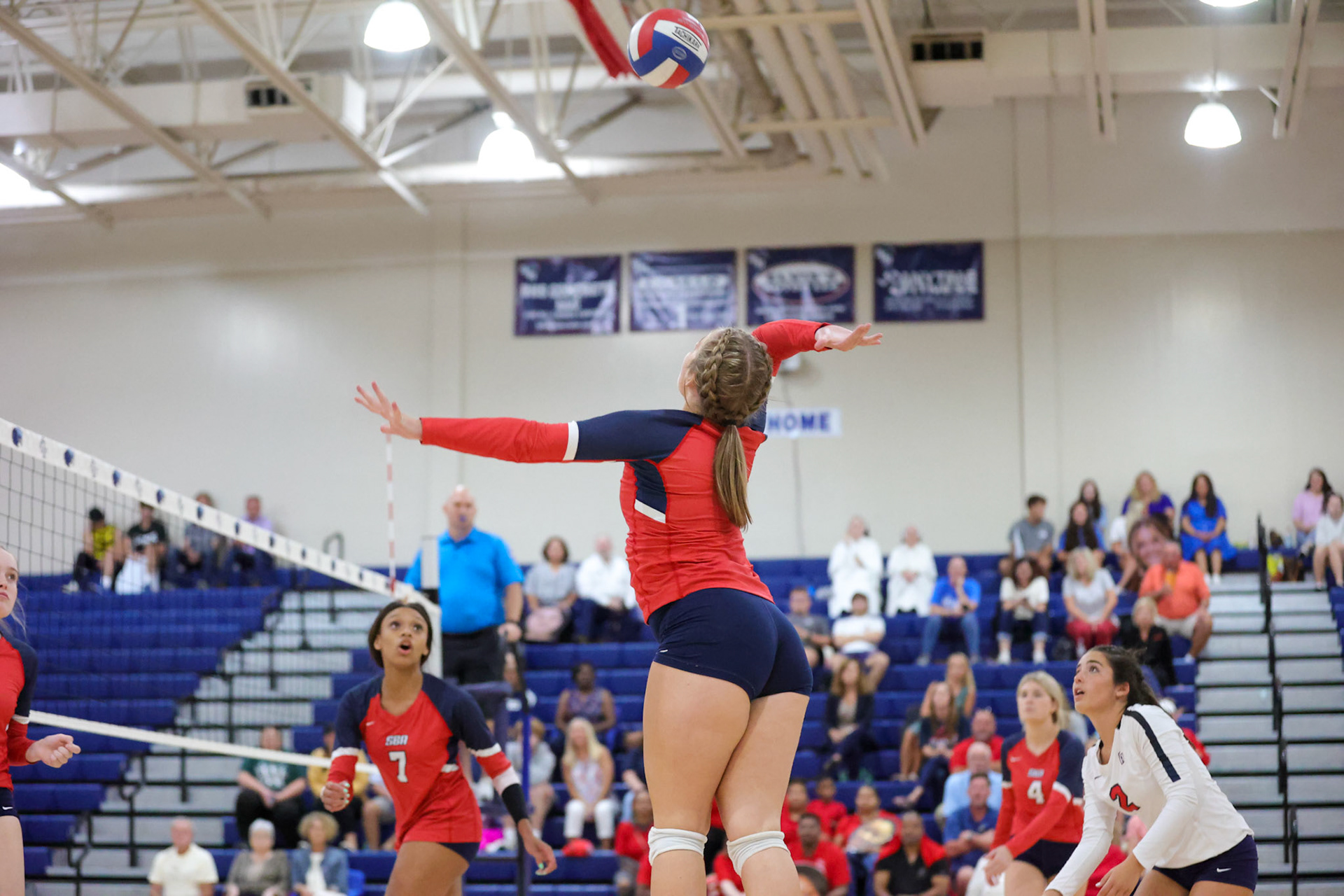 St. Benedict Volleyball vs White Station at St. Benedict at Auburndale in Memphis, TN on Thursday, September 22, 2022. (Ryan Beatty/SBA)