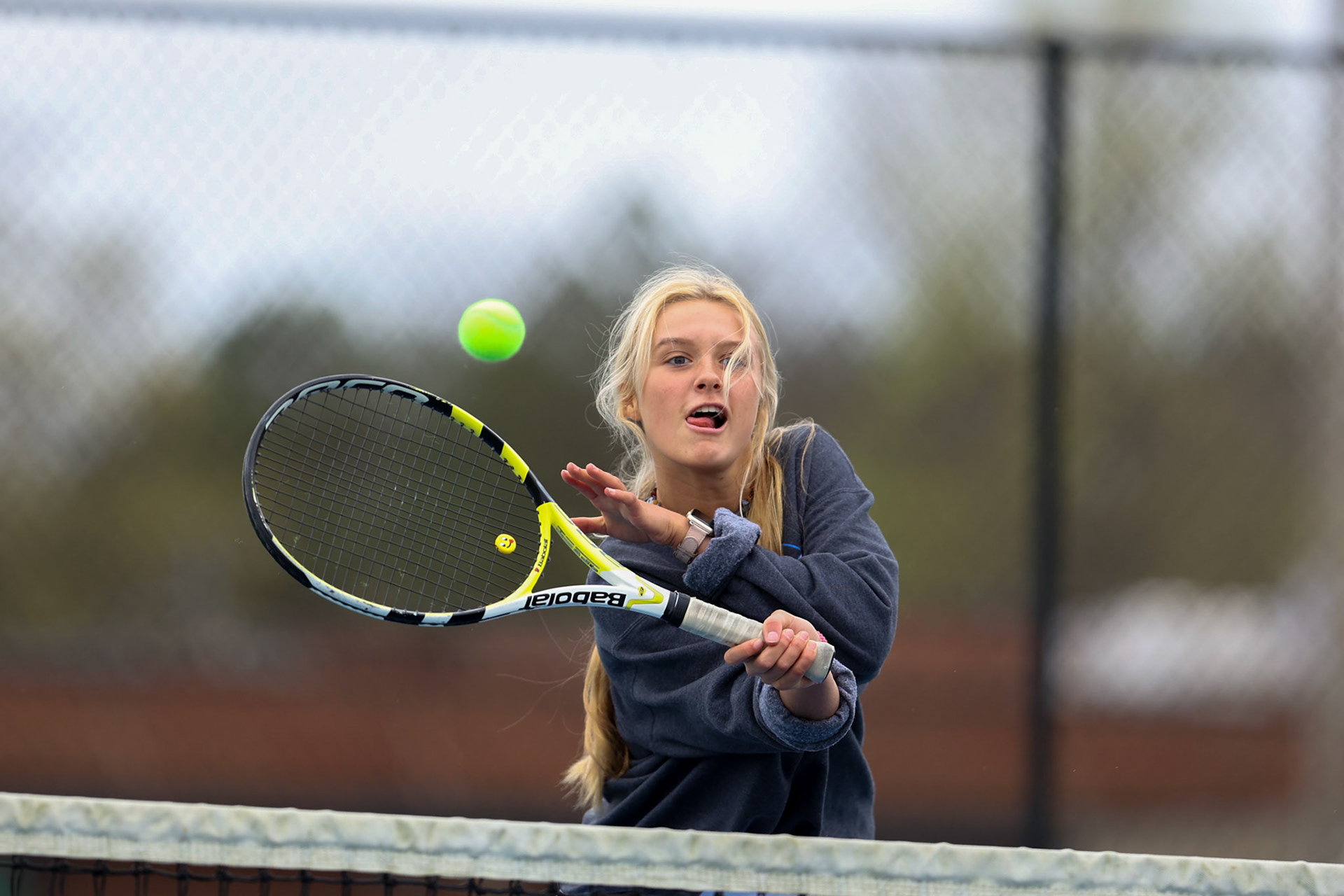 St. Benedict Tennis vs Brighton Cardinals on Wednesday April 6, 2022 at St. Benedict At Auburndale High School in Memphis, TN. (Ryan Beatty/SBA)