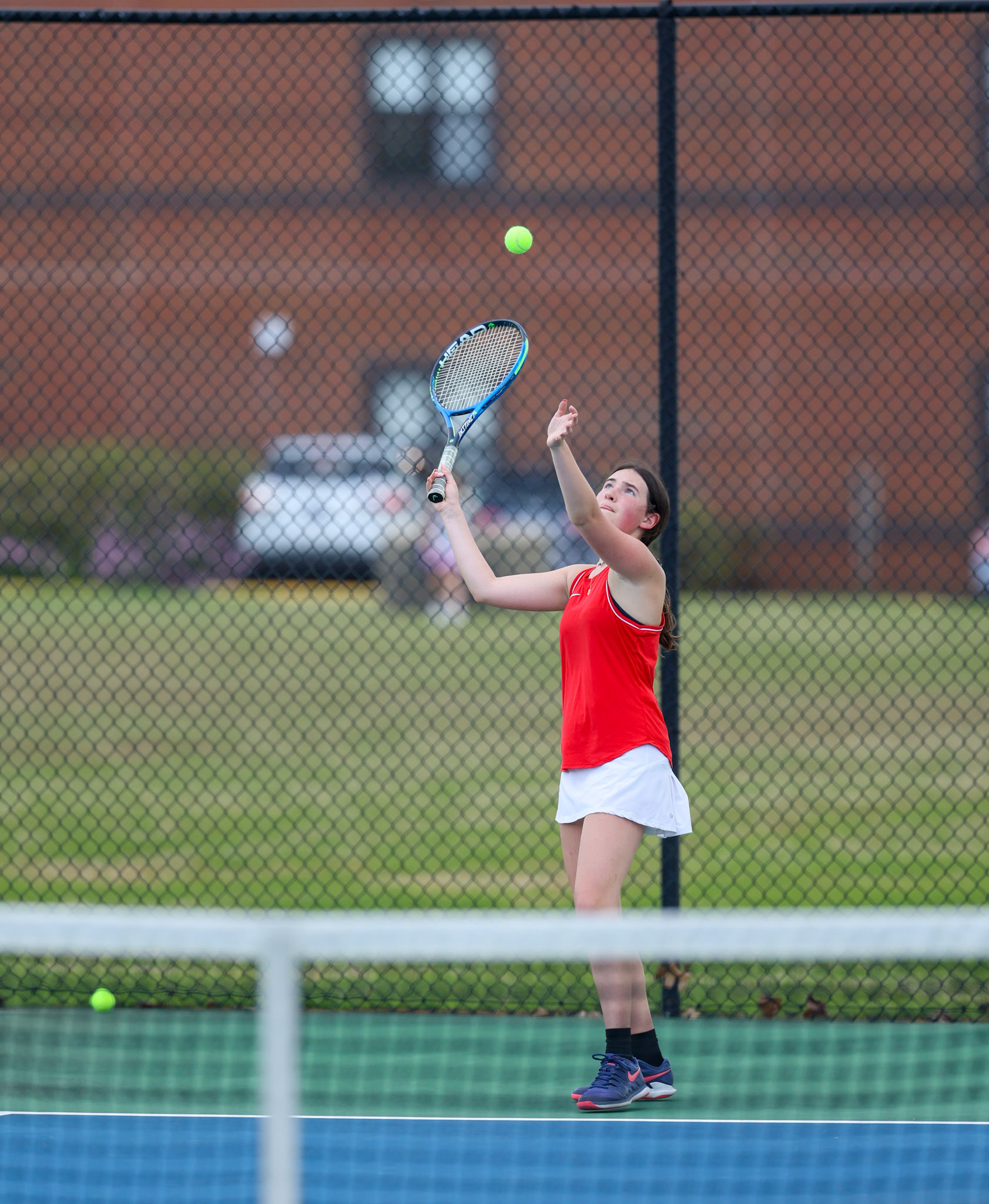 St. Benedict Tennis vs St. Agnes at St. Benedict at Auburndale High School in Memphis, TN on April 21, 2022. (Ryan Beatty/SBA)