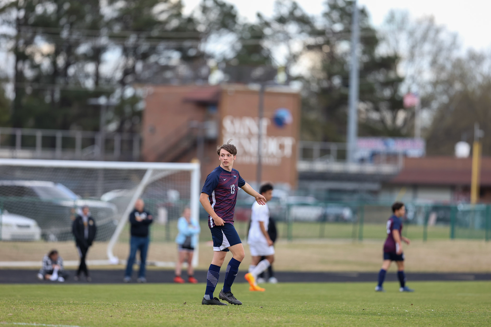 St. Benedict Soccer vs Millington on April 7, 2022 at St. Benedict At Auburndale High School in Memphis, TN. (Ryan Beatty/SBA)