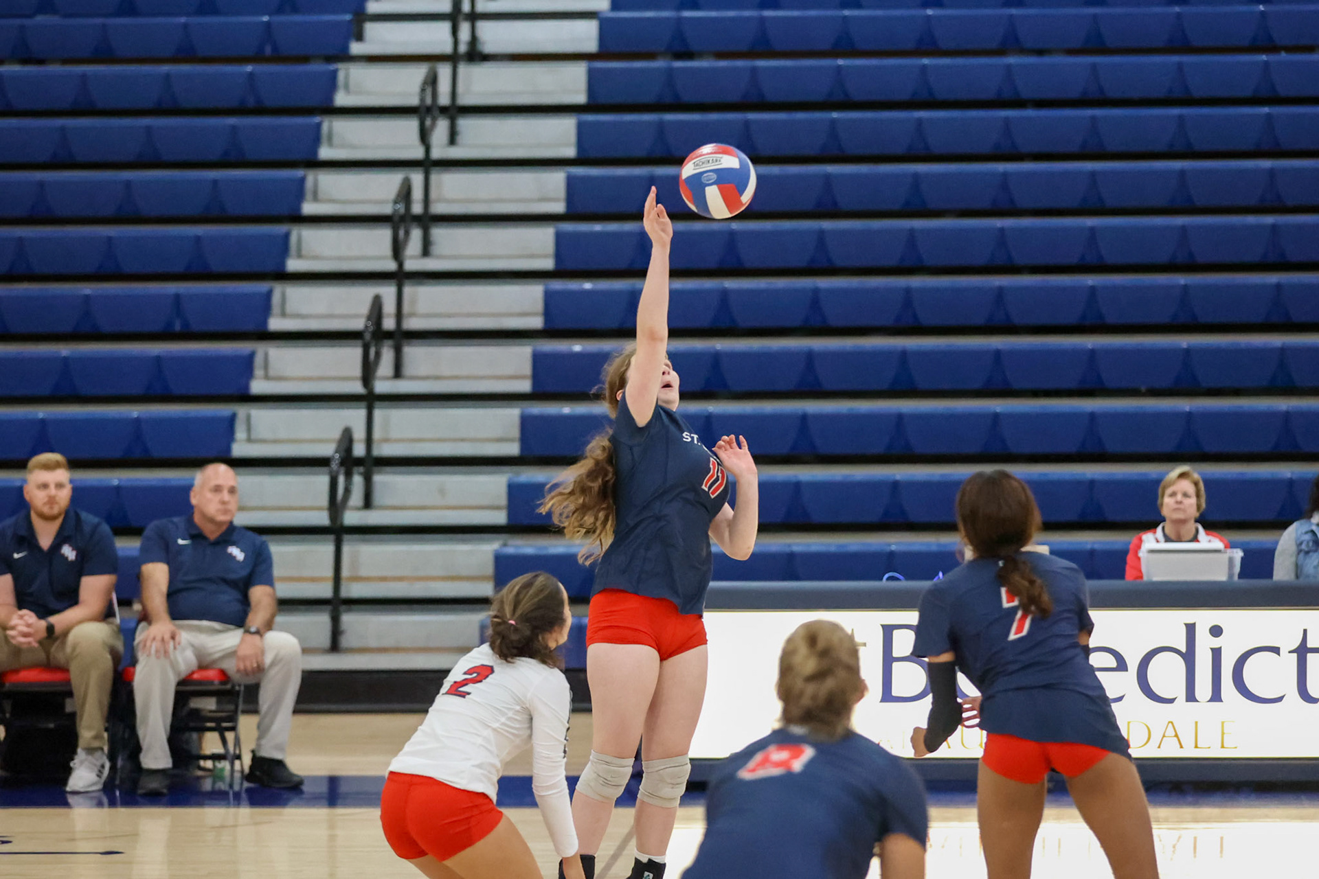 St. Benedict Volleyball vs West Memphis at St. Benedict on Monday, September 12, 2022. (Ryan Beatty/SBA)