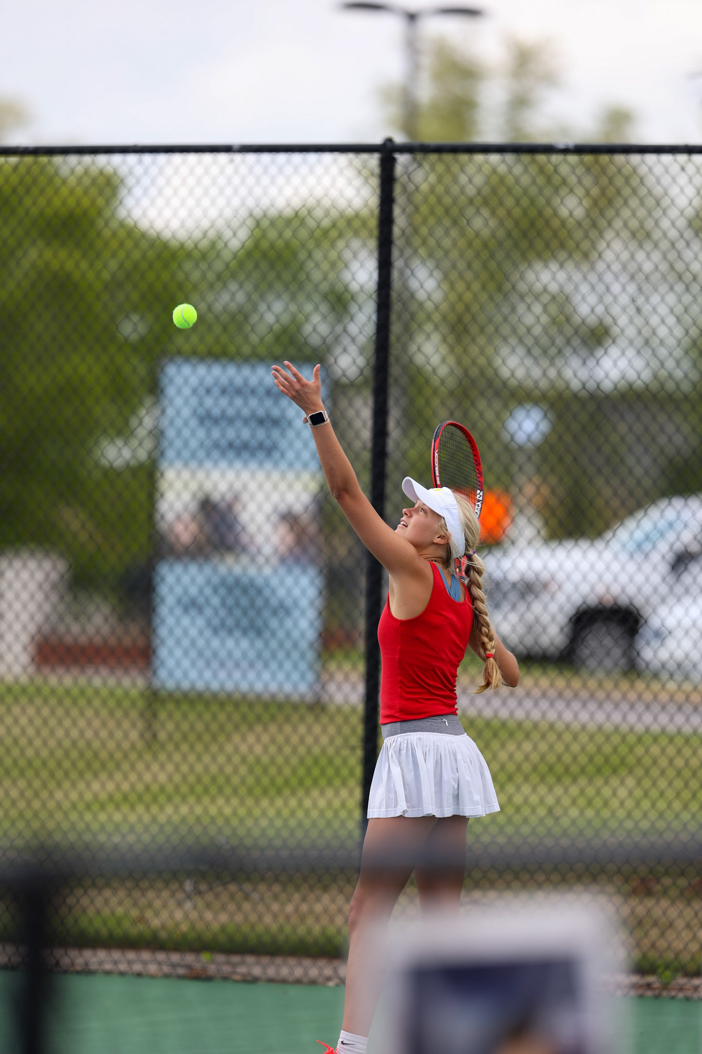 St. Benedict Tennis vs St. Agnes at St. Benedict at Auburndale High School in Memphis, TN on April 21, 2022. (Ryan Beatty/SBA)
