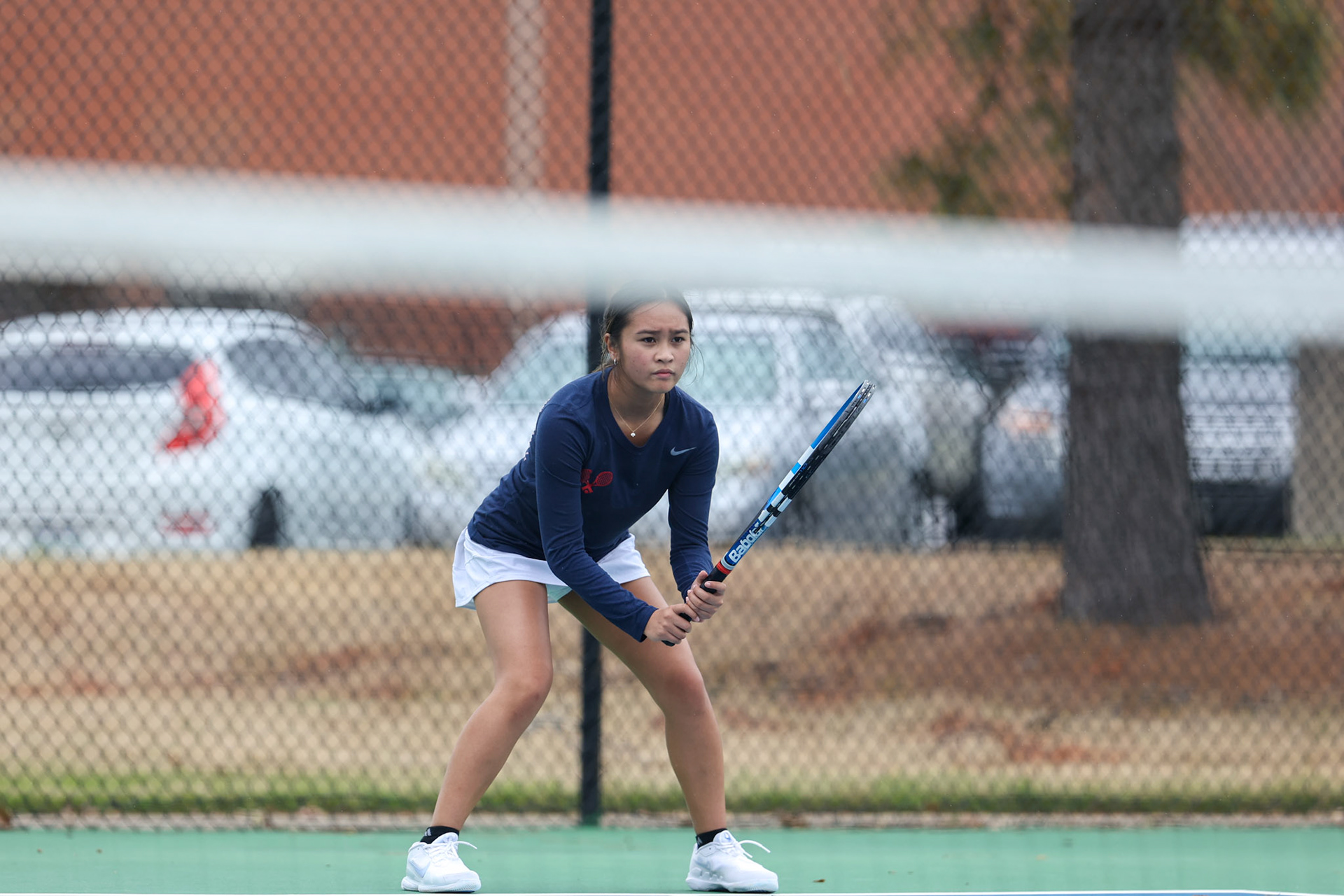 St. Benedict Tennis vs Brighton Cardinals on Wednesday April 6, 2022 at St. Benedict At Auburndale High School in Memphis, TN. (Ryan Beatty/SBA)