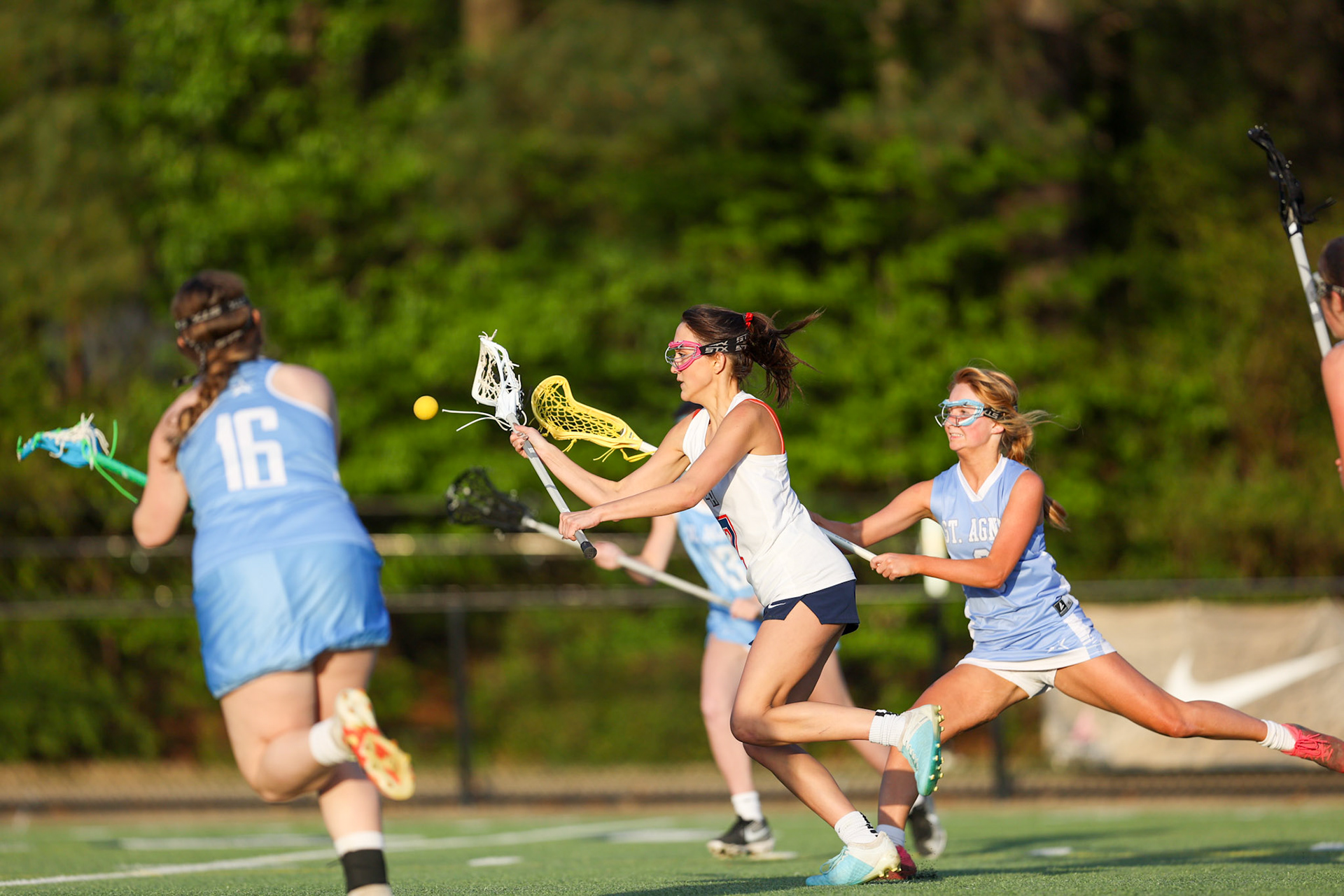 St. Benedict Girls Lacrosse vs St. Agnes on Senior Night at St. Benedict at Auburndale in Memphis, TN on April 19, 2022. (Ryan Beatty/SBA)