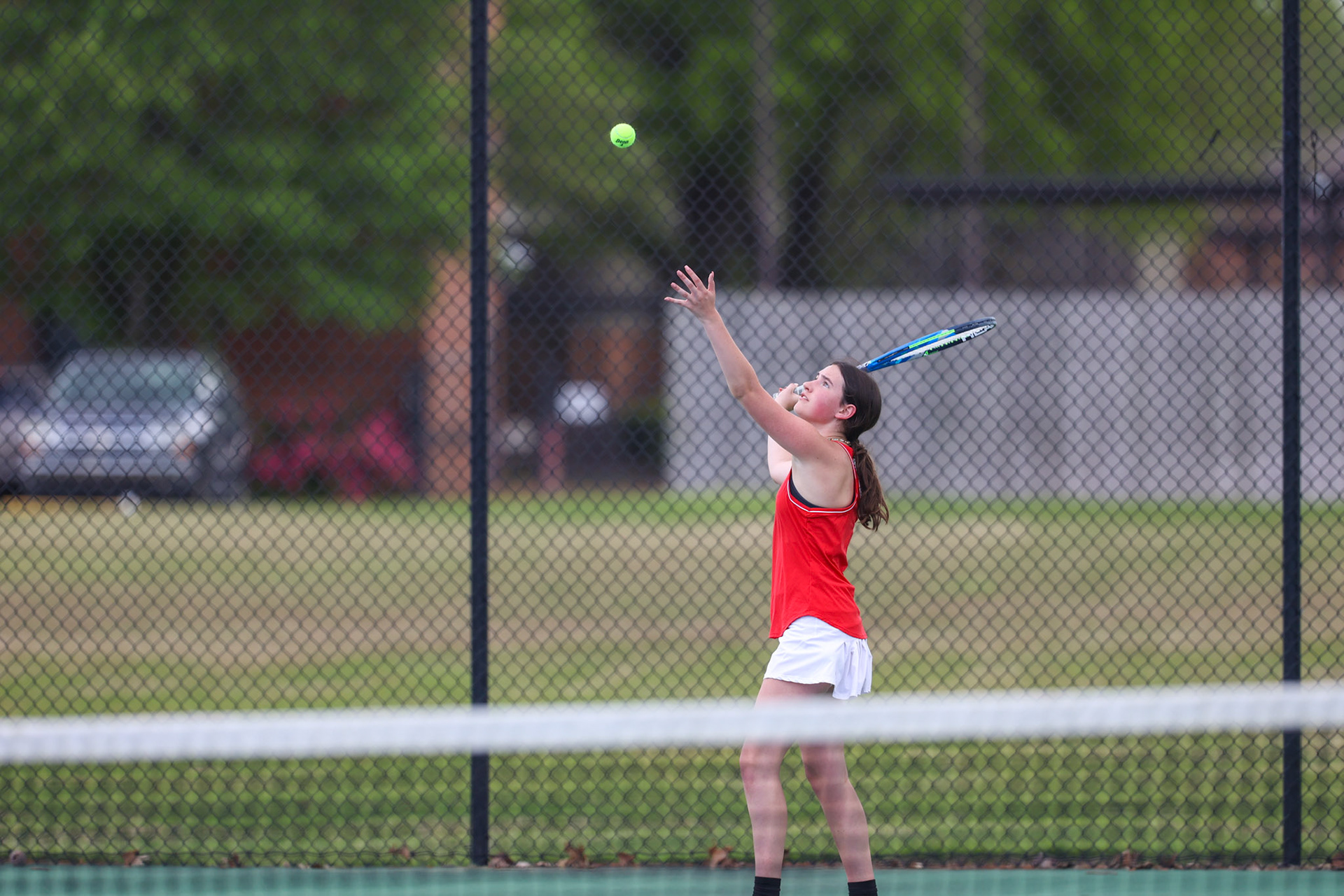 St. Benedict Tennis vs St. Agnes at St. Benedict at Auburndale High School in Memphis, TN on April 21, 2022. (Ryan Beatty/SBA)