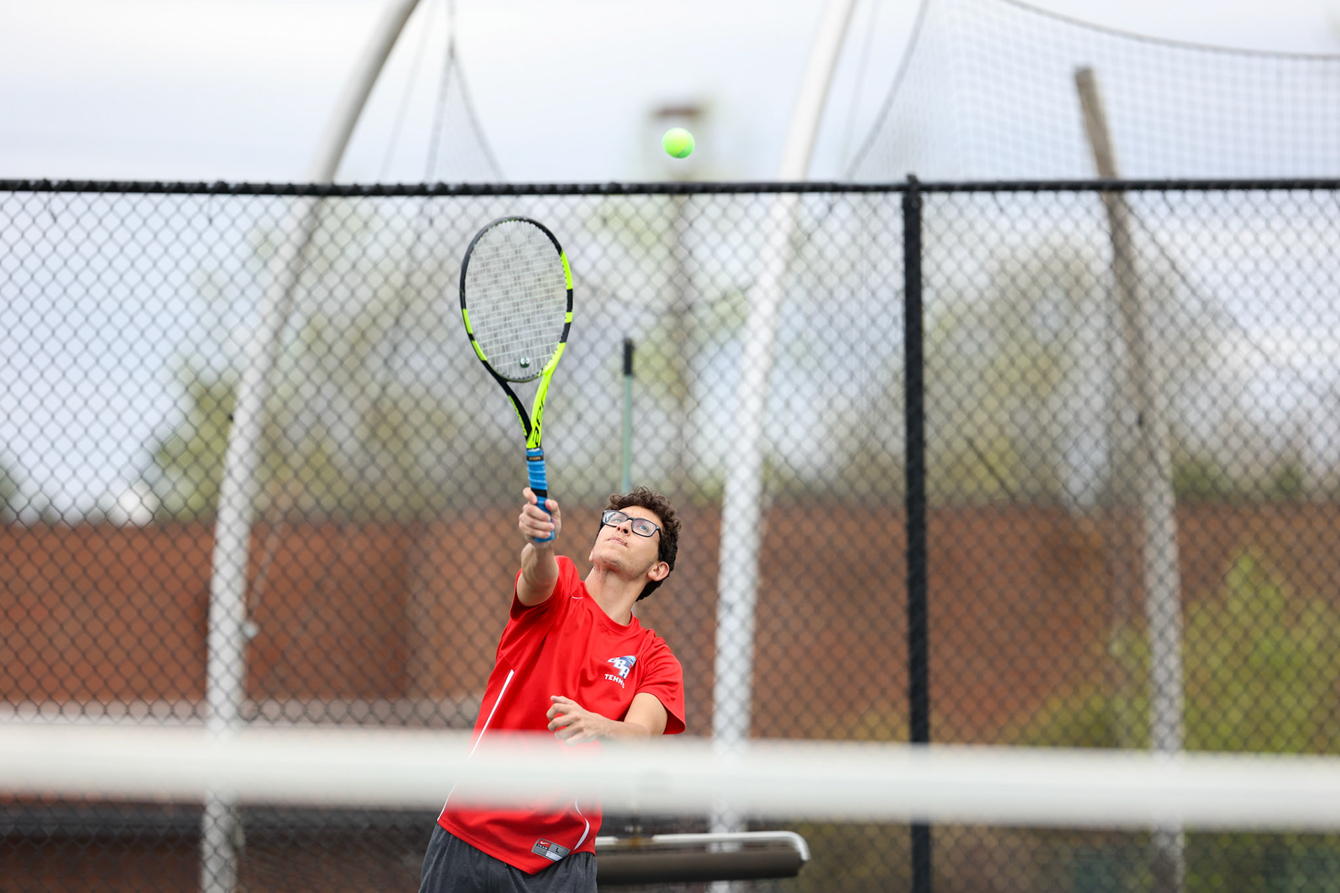 St. Benedict Tennis vs Brighton Cardinals on Wednesday April 6, 2022 at St. Benedict At Auburndale High School in Memphis, TN. (Ryan Beatty/SBA)