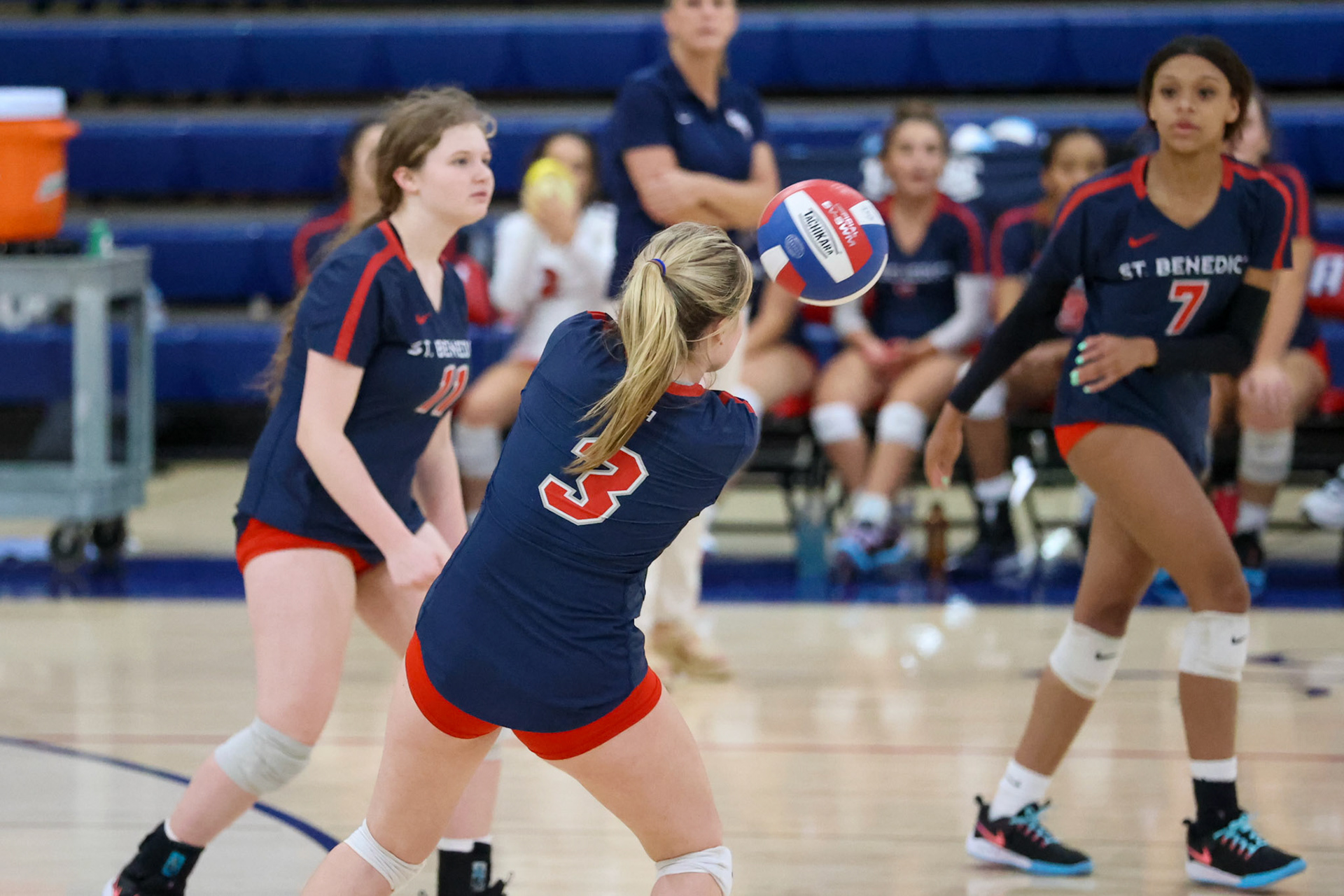 St. Benedict Volleyball vs West Memphis at St. Benedict on Monday, September 12, 2022. (Ryan Beatty/SBA)