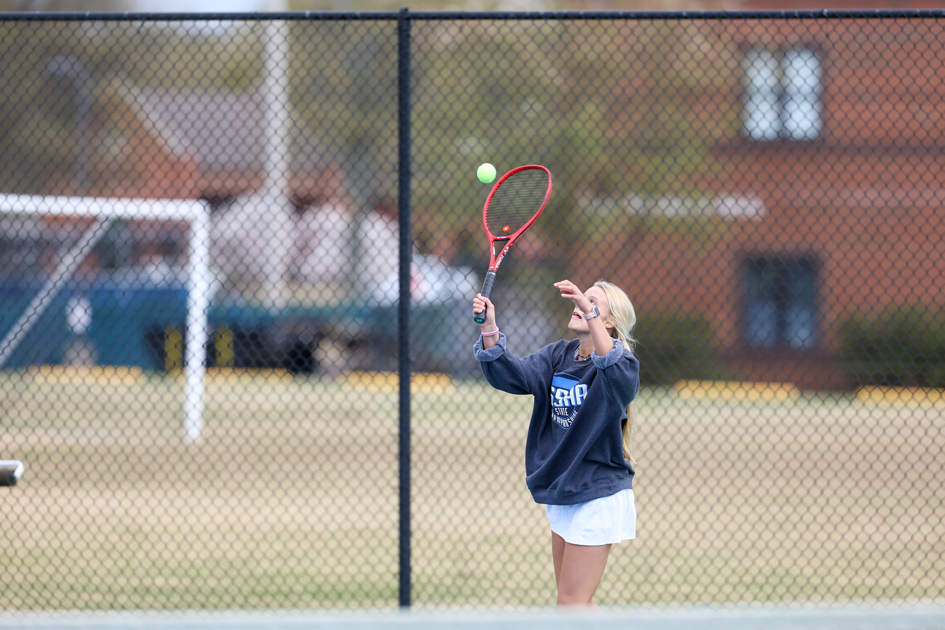 St. Benedict Tennis vs Brighton Cardinals on Wednesday April 6, 2022 at St. Benedict At Auburndale High School in Memphis, TN. (Ryan Beatty/SBA)