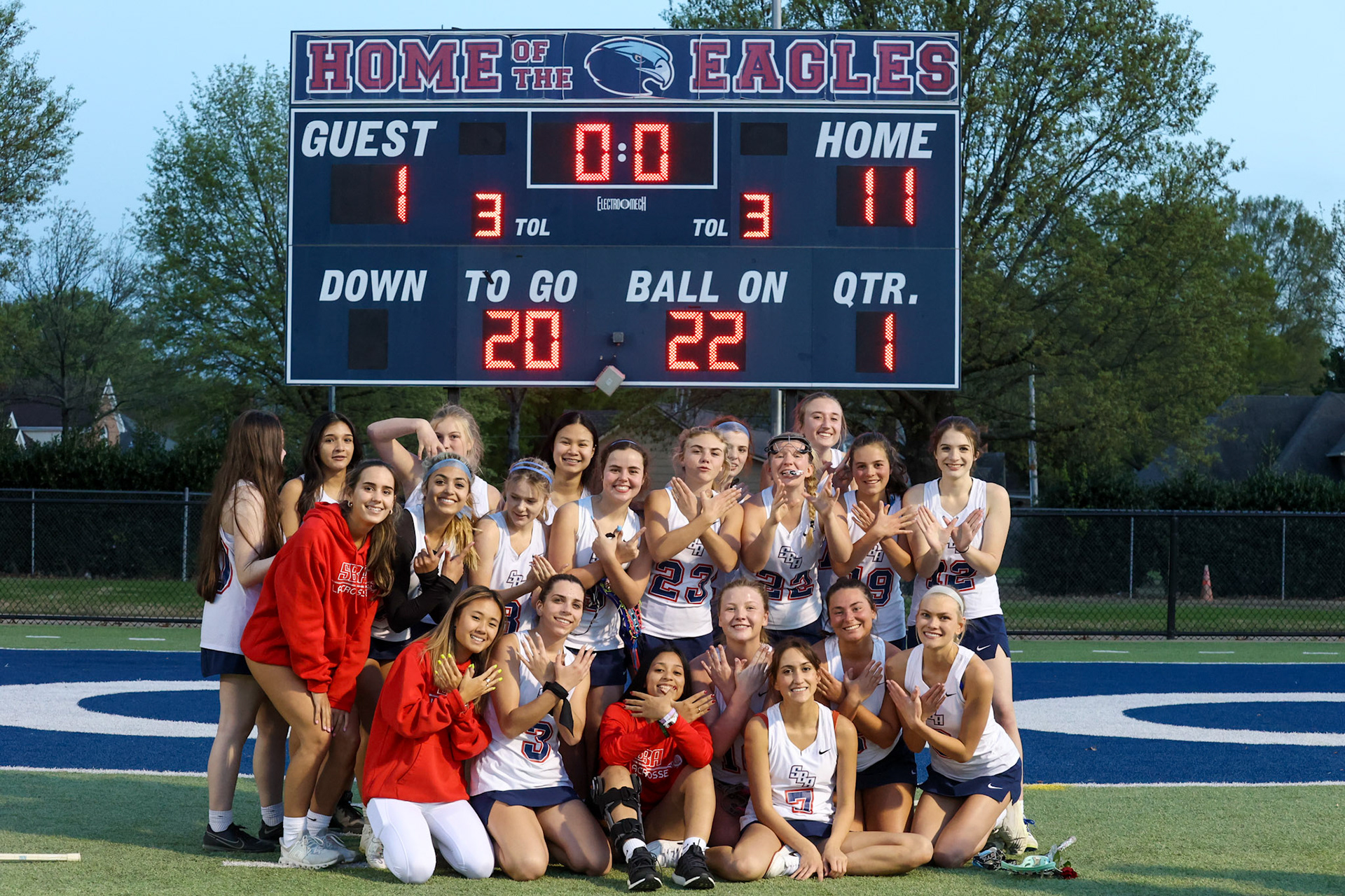 St. Benedict Girls Lacrosse vs St. Agnes on Senior Night at St. Benedict at Auburndale in Memphis, TN on April 19, 2022. (Ryan Beatty/SBA)