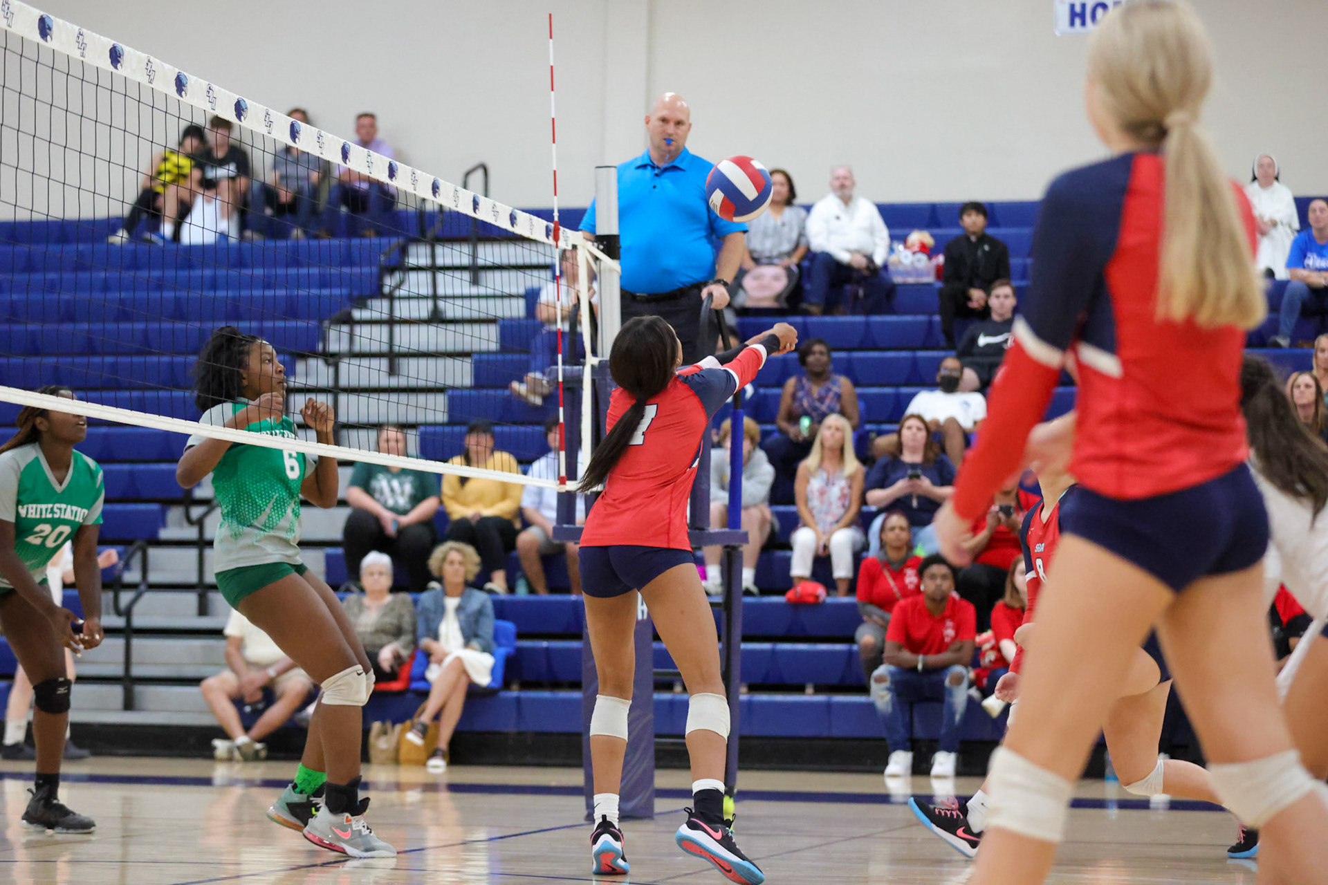 St. Benedict Volleyball vs White Station at St. Benedict at Auburndale in Memphis, TN on Thursday, September 22, 2022. (Ryan Beatty/SBA)