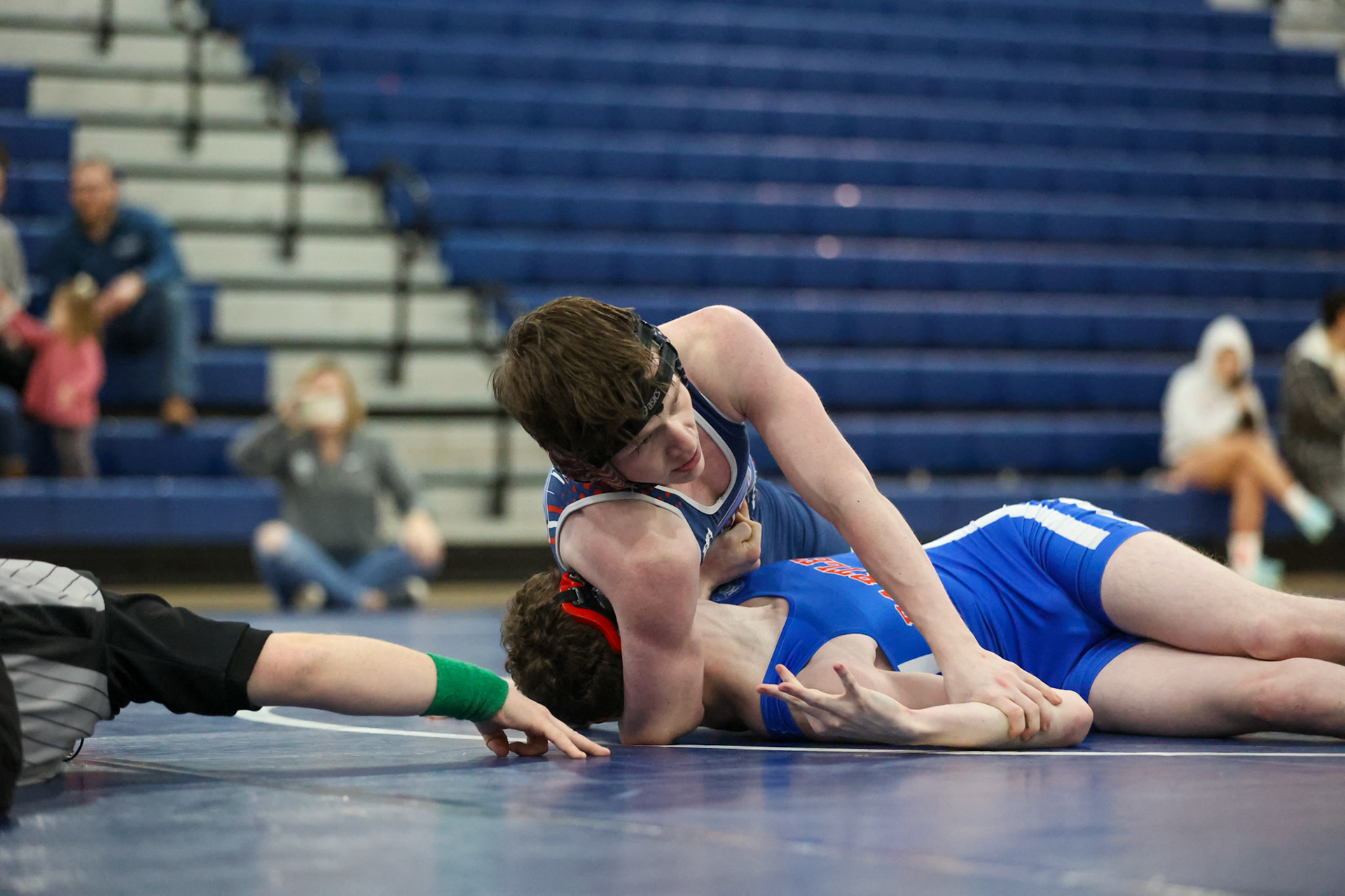 SBA Wrestling Senior Night vs Bartlett, Bolton, and ECS on Thursday, Feb. 10, 2022. (Ryan Beatty Photo)