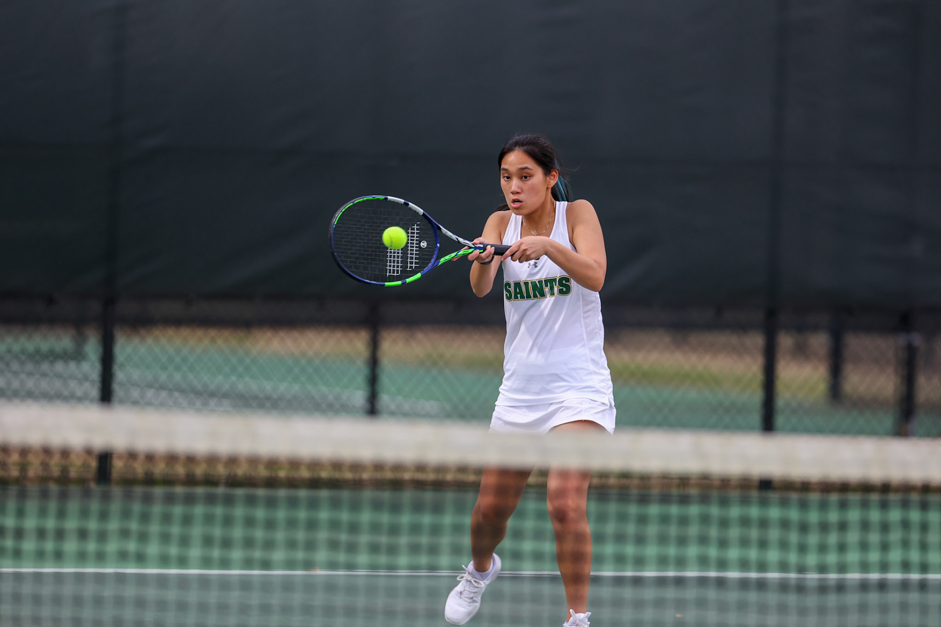 St. Benedict Tennis vs Briarcrest at Briarcrest Christian School on April 12, 2022 in Memphis, TN. (Ryan Beatty/SBA)