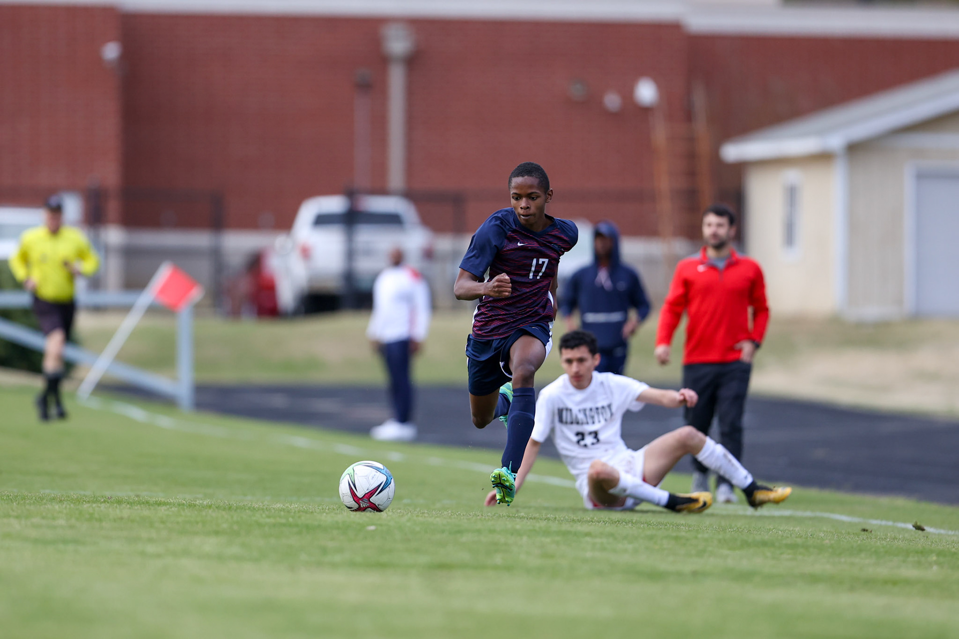 St. Benedict Soccer vs Millington on April 7, 2022 at St. Benedict At Auburndale High School in Memphis, TN. (Ryan Beatty/SBA)