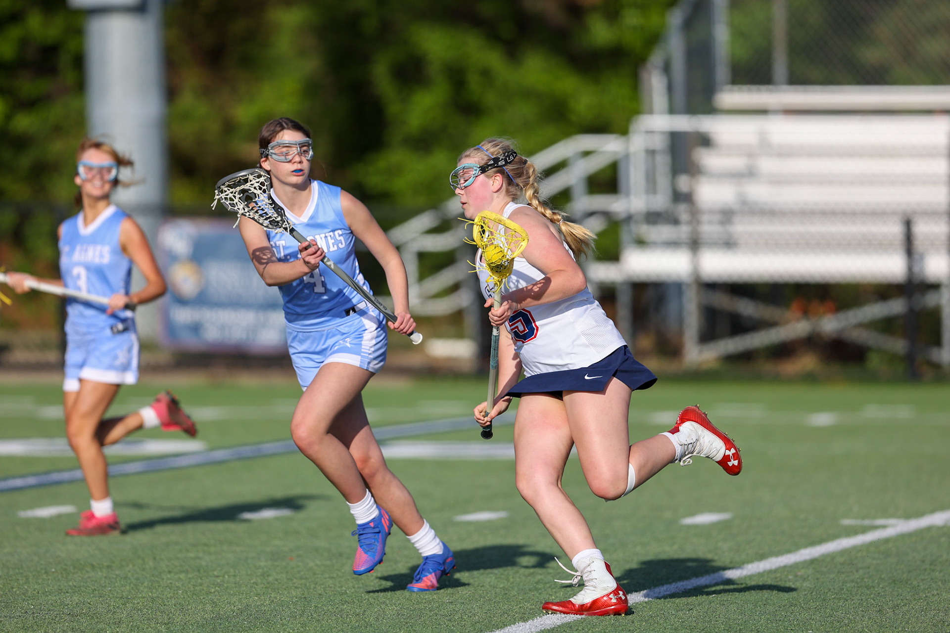 St. Benedict Girls Lacrosse vs St. Agnes on Senior Night at St. Benedict at Auburndale in Memphis, TN on April 19, 2022. (Ryan Beatty/SBA)