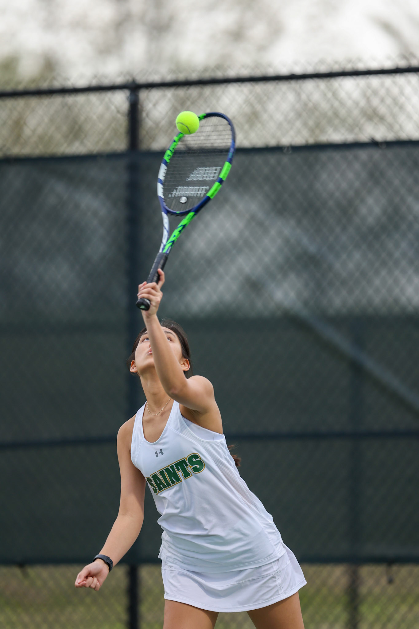 St. Benedict Tennis vs Briarcrest at Briarcrest Christian School on April 12, 2022 in Memphis, TN. (Ryan Beatty/SBA)