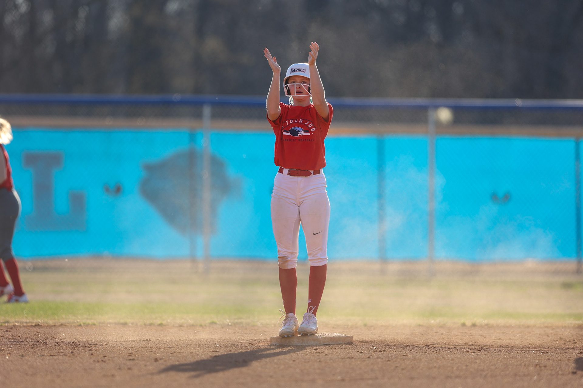 St. Benedict Softball vs Bartlett High School on March 3, 2022 at W.J. Freeman Park in Memphis, TN (Ryan Beatty/SBA)