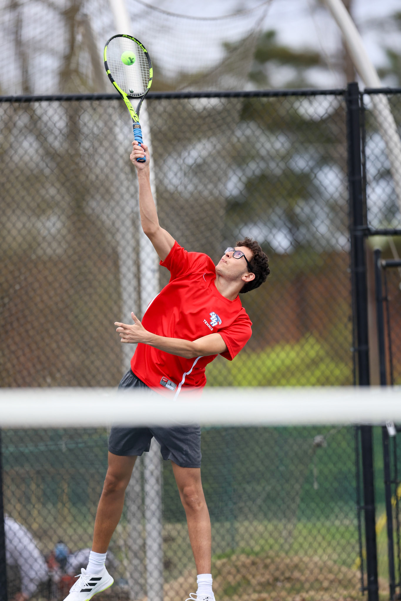 St. Benedict Tennis vs Brighton Cardinals on Wednesday April 6, 2022 at St. Benedict At Auburndale High School in Memphis, TN. (Ryan Beatty/SBA)