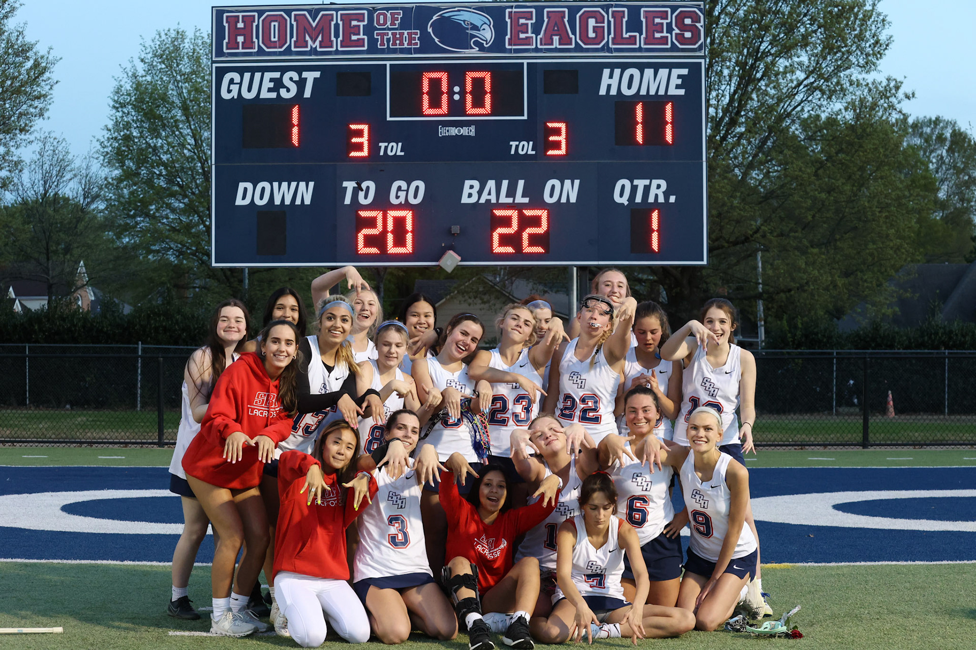 St. Benedict Girls Lacrosse vs St. Agnes on Senior Night at St. Benedict at Auburndale in Memphis, TN on April 19, 2022. (Ryan Beatty/SBA)