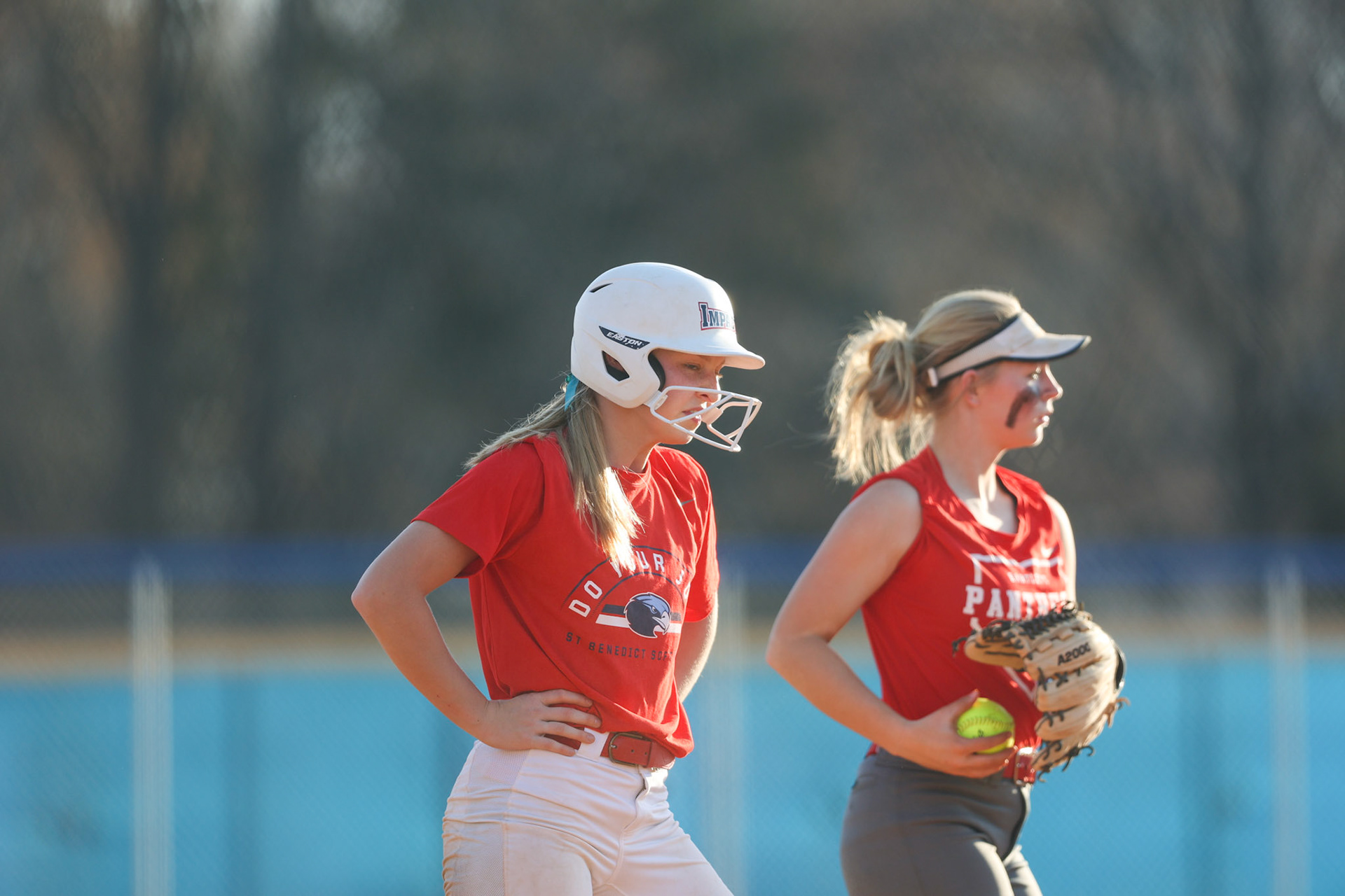 St. Benedict Softball vs Bartlett High School on March 3, 2022 at W.J. Freeman Park in Memphis, TN (Ryan Beatty/SBA)