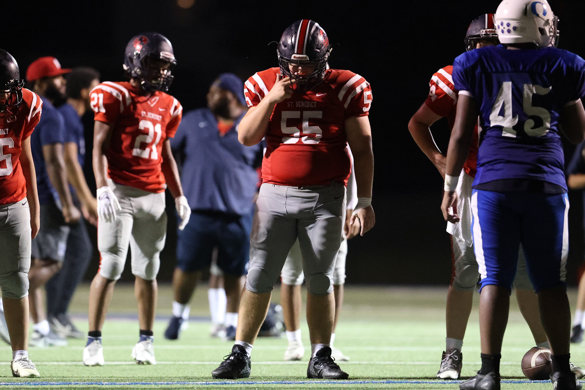 SBA Football Scrimmage on Friday, August 5, 2022 at St. Benedict at Auburndale in Memphis, TN. (Ryan Beatty/SBA)