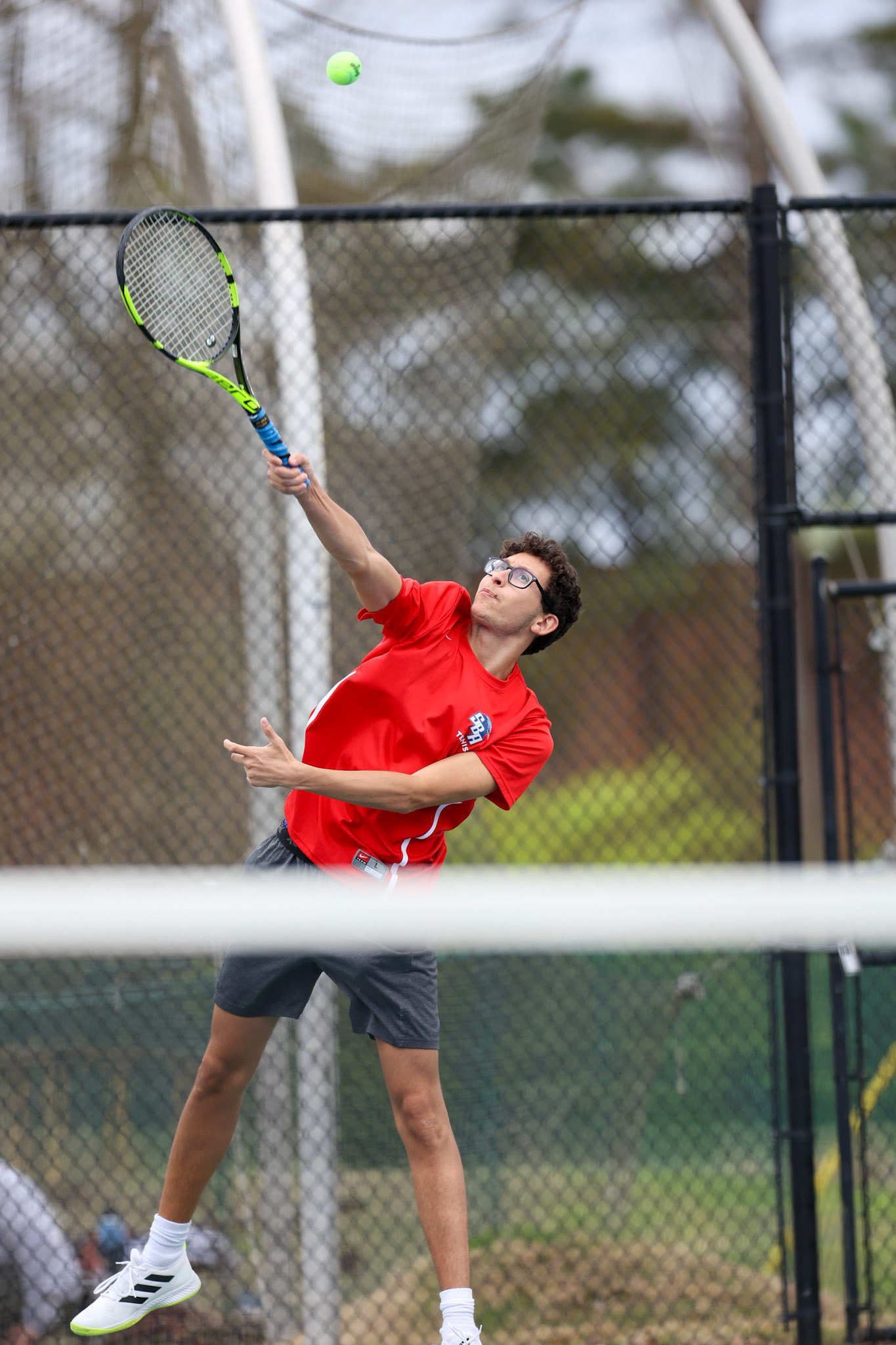 St. Benedict Tennis vs Brighton Cardinals on Wednesday April 6, 2022 at St. Benedict At Auburndale High School in Memphis, TN. (Ryan Beatty/SBA)