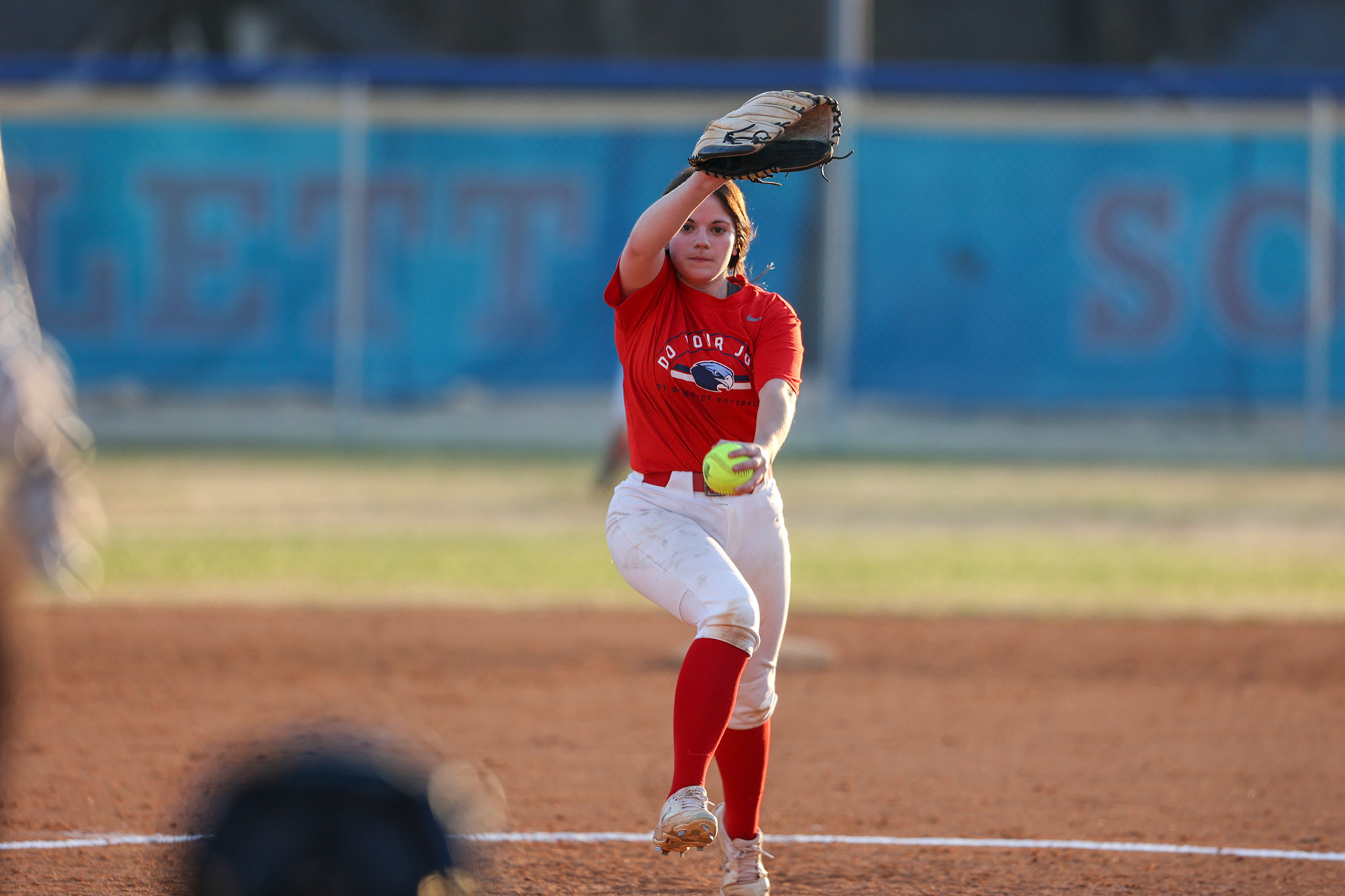 St. Benedict Softball vs Bartlett High School on March 3, 2022 at W.J. Freeman Park in Memphis, TN (Ryan Beatty/SBA)