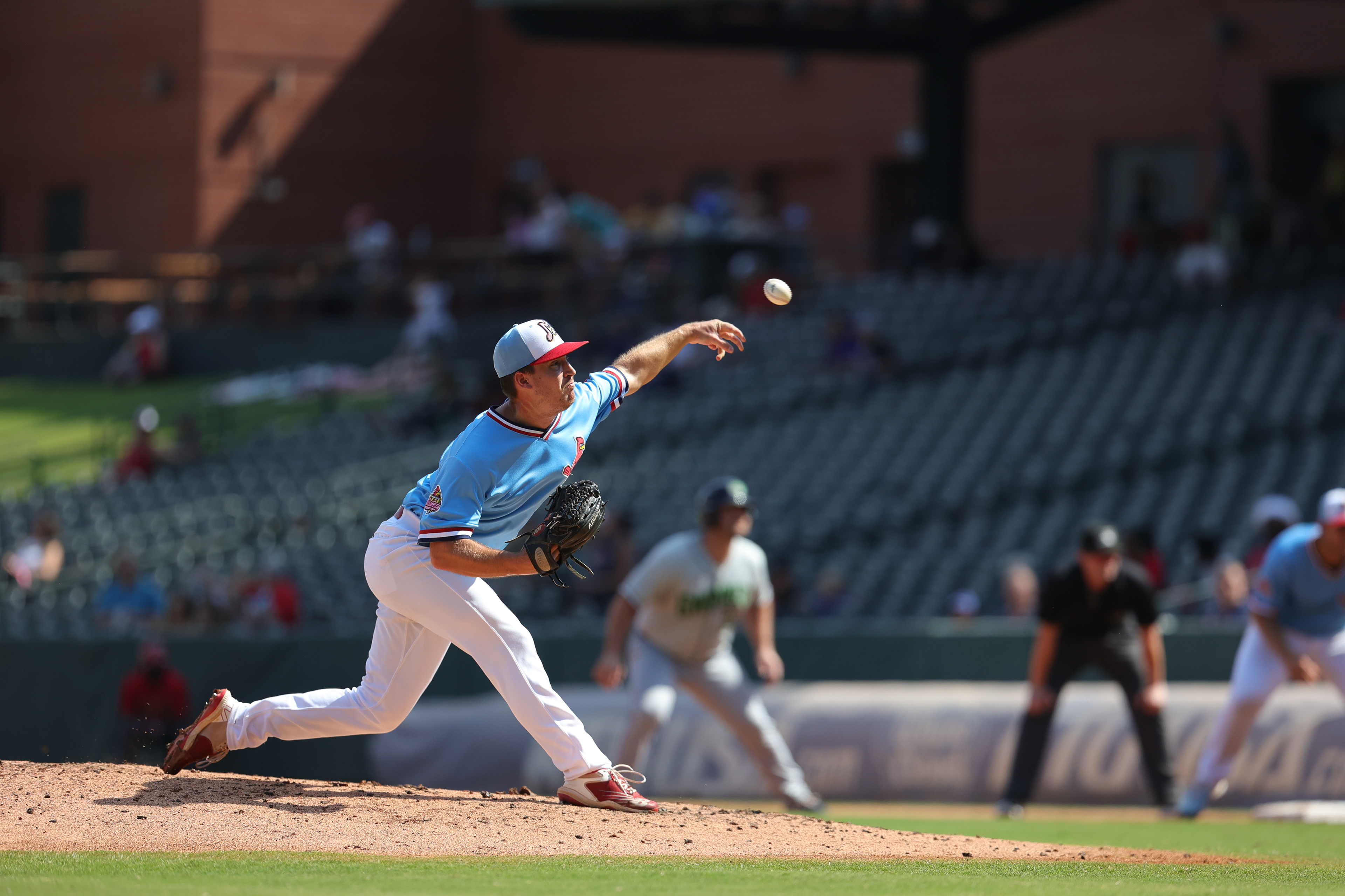 Memphis Redbirds Pitcher throws the ball