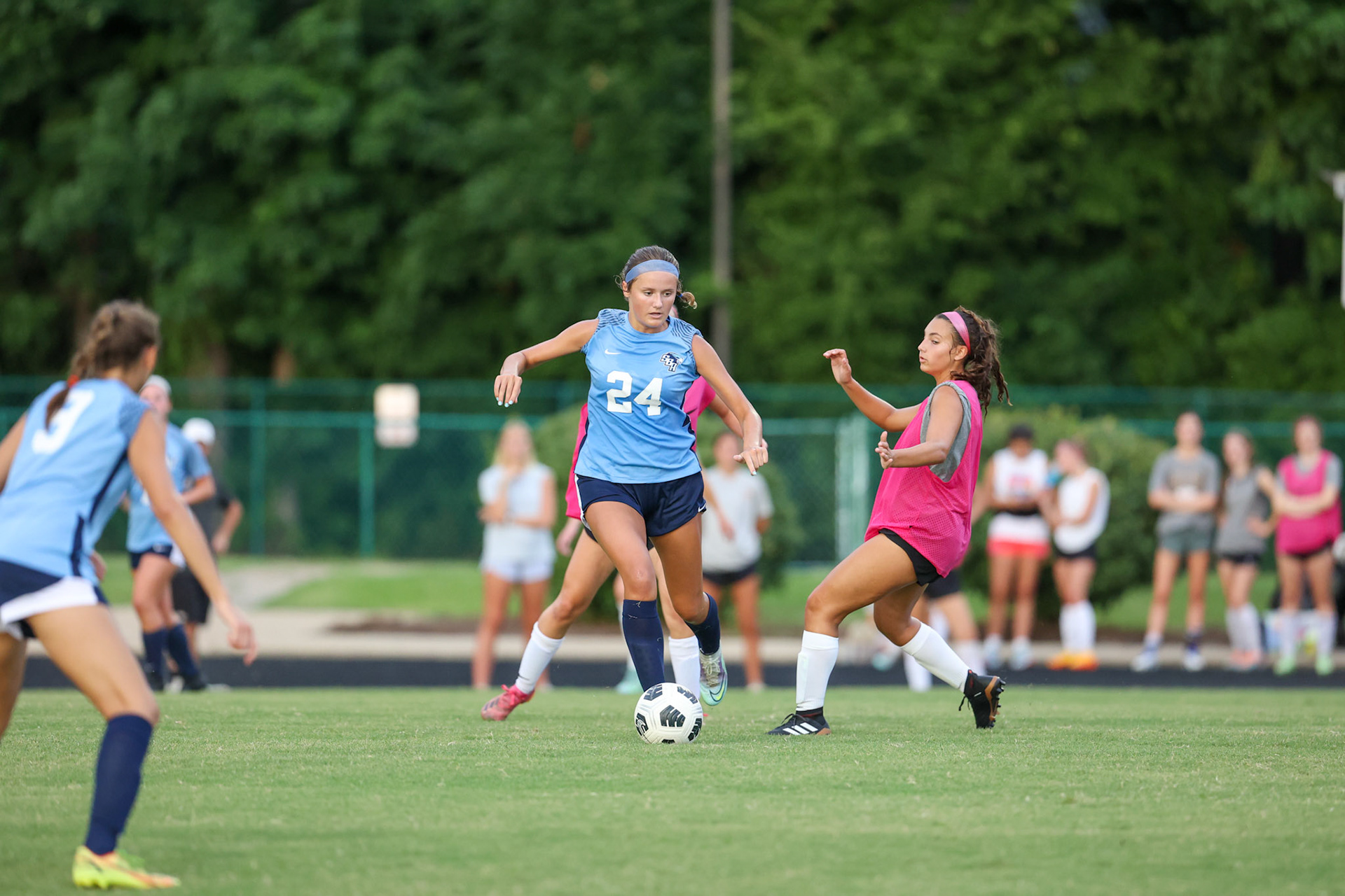 SBA Soccer vs ECS in a preseason match at St. Benedict on August 4, 2022.(Ryan Beatty/SBA)