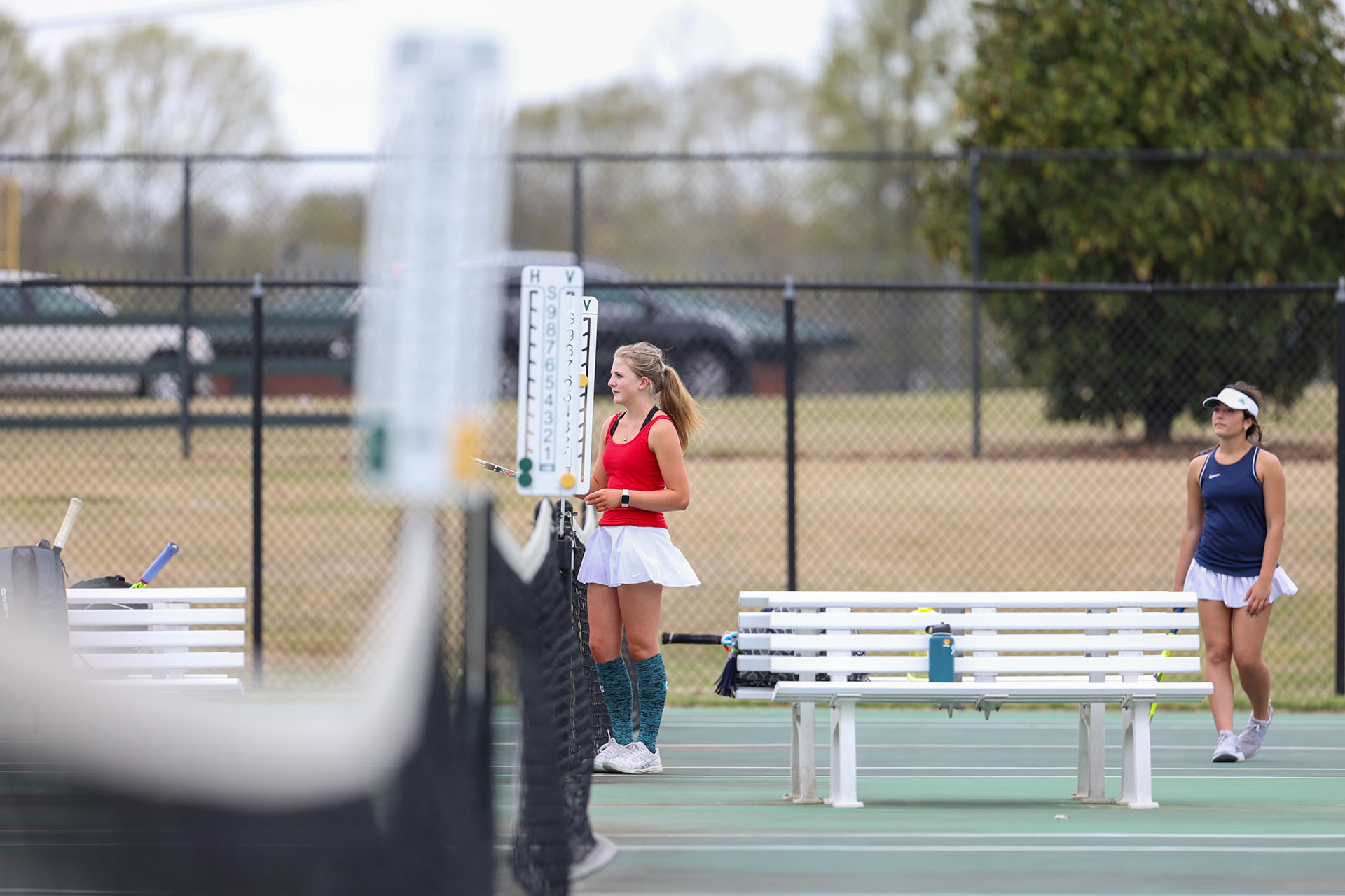 St. Benedict Tennis vs Briarcrest at Briarcrest Christian School on April 12, 2022 in Memphis, TN. (Ryan Beatty/SBA)