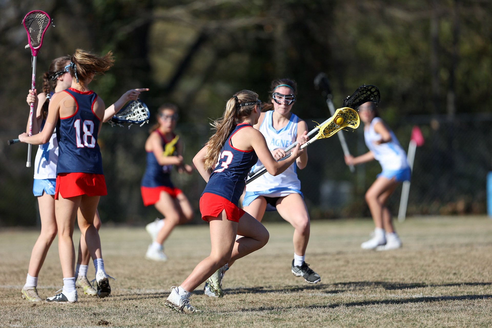 St. Benedict Girls Lacrosse vs St. Agnes on April 5, 2022 at St. Agnes Academy in Memphis, TN. (Ryan Beatty/SBA)
