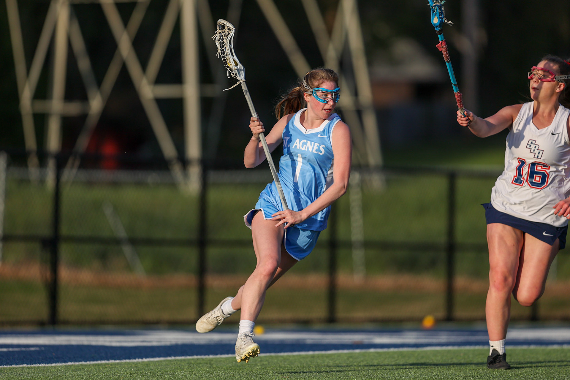 St. Benedict Girls Lacrosse vs St. Agnes on Senior Night at St. Benedict at Auburndale in Memphis, TN on April 19, 2022. (Ryan Beatty/SBA)
