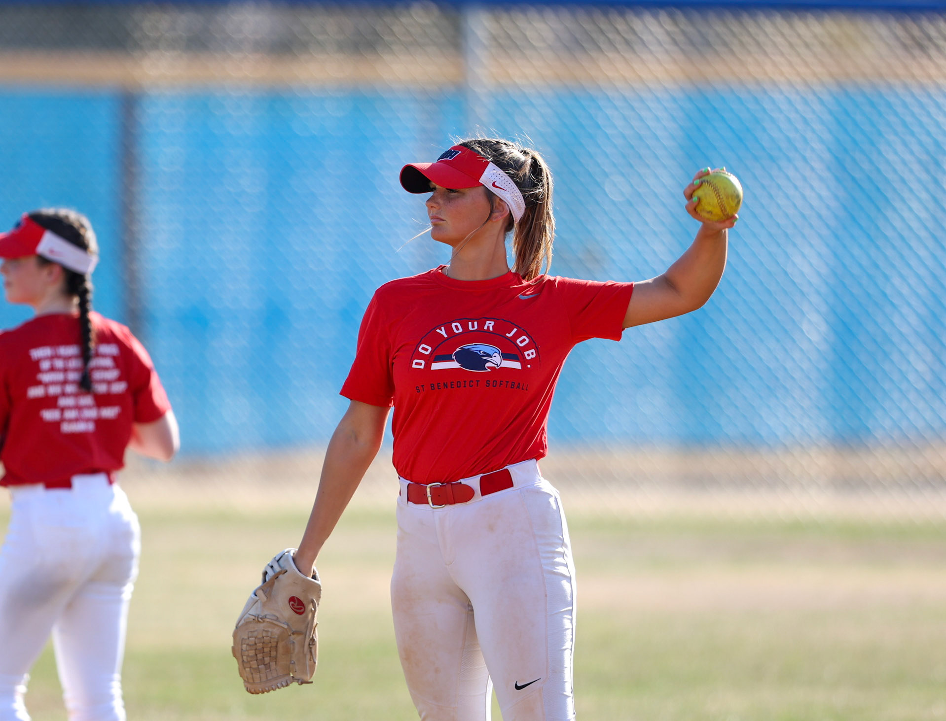 St. Benedict Softball vs Bartlett High School on March 3, 2022 at W.J. Freeman Park in Memphis, TN (Ryan Beatty/SBA)
